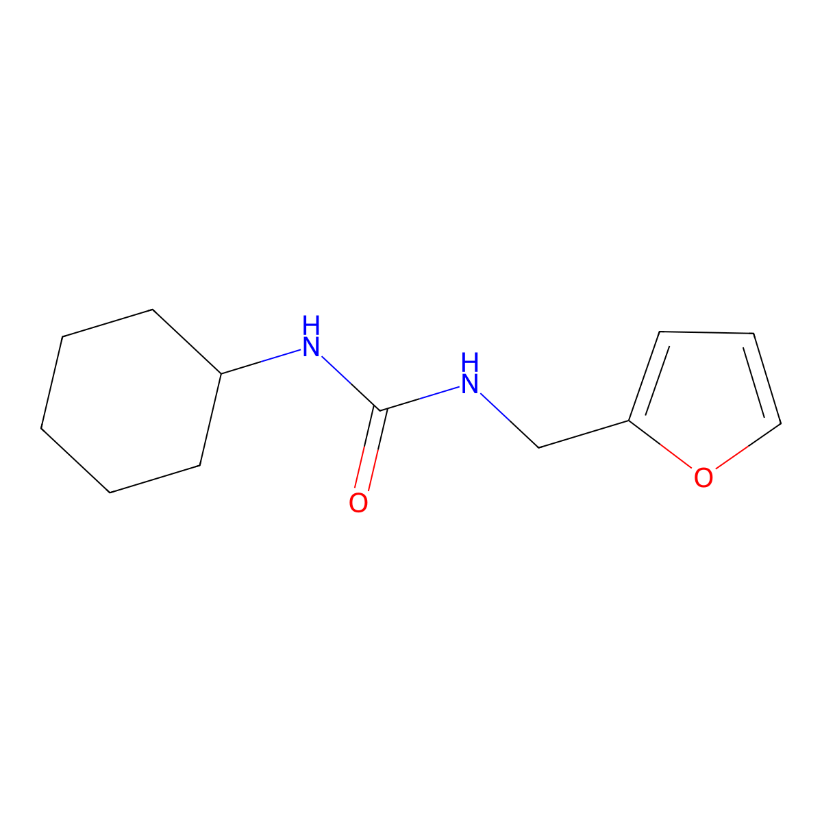 1-Cyclohexyl-3-(furan-2-ylmethyl)urea molecular structure, CAS 200058-87-3