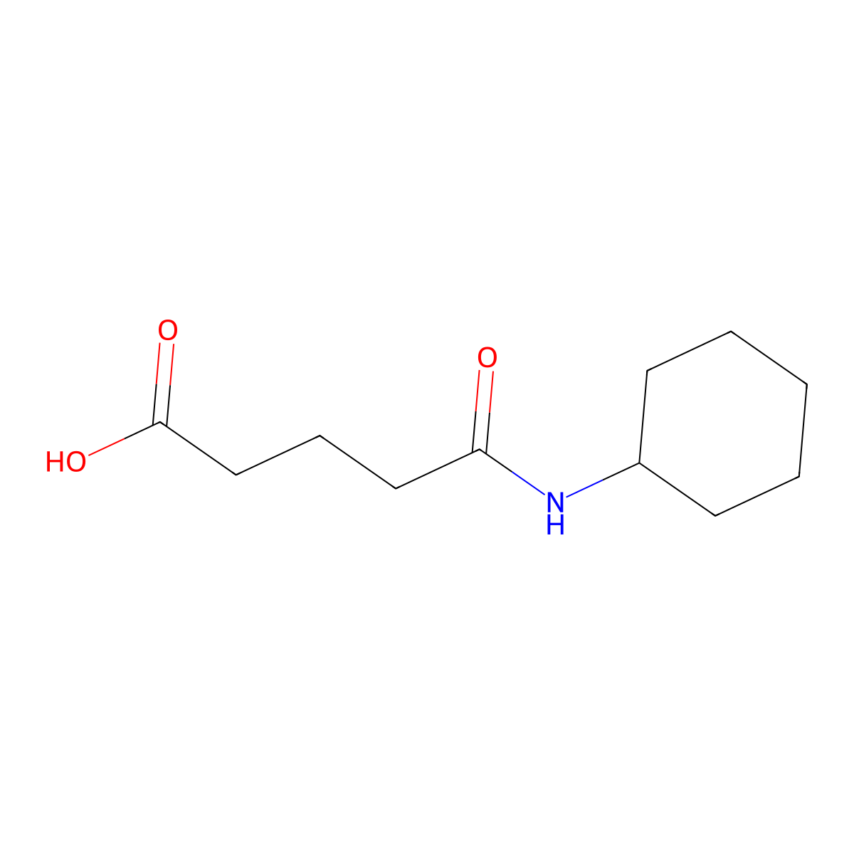5-(Cyclohexylamino)-5-oxopentanoic acid molecular structure, CAS 200058-88-4