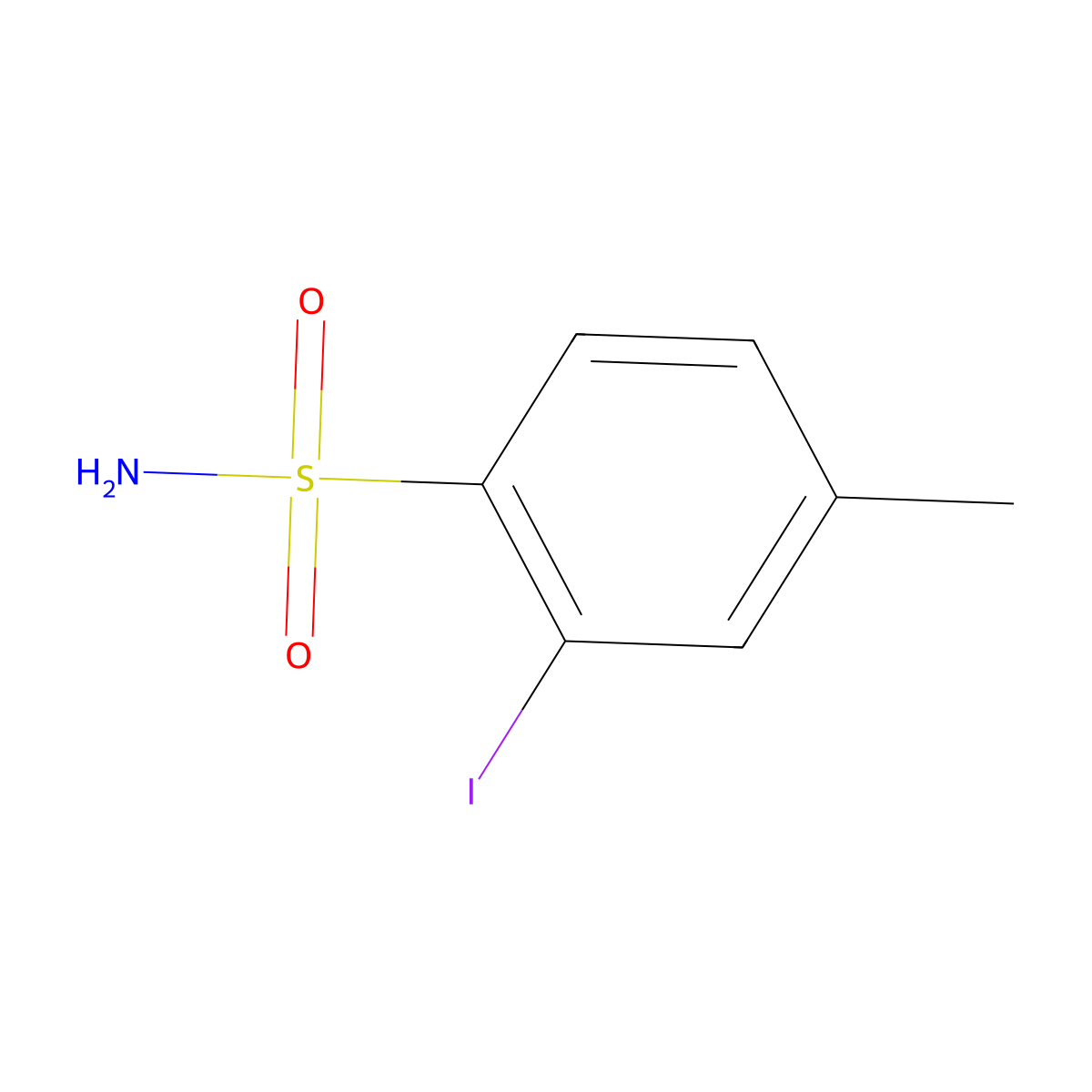 2-Iodo-4-methylbenzene-1-sulfonamide molecular structure, CAS 200060-22-6