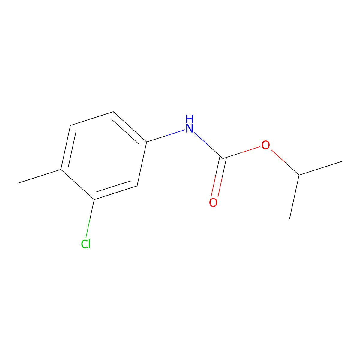 Isopropyl 3-chloro-4-methylphenylcarbamate molecular structure, CAS 200060-96-4