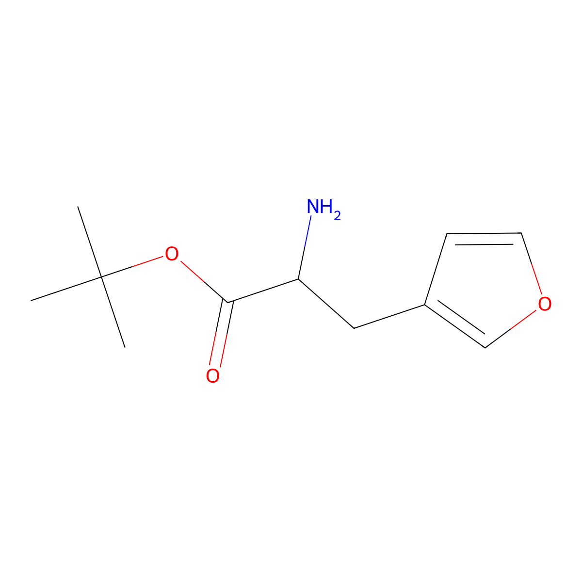 Tert-butyl 2-amino-3-(furan-3-yl)propanoate molecular structure, CAS 2000600-37-1