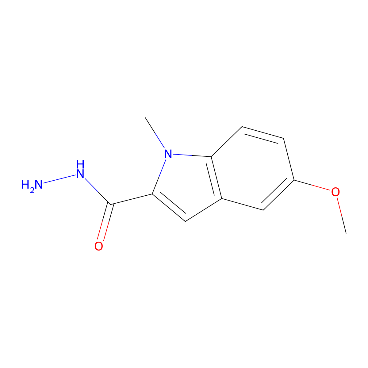 5-methoxy-1-methyl-1H-indole-2-carbohydrazide molecular structure, CAS 200062-20-0