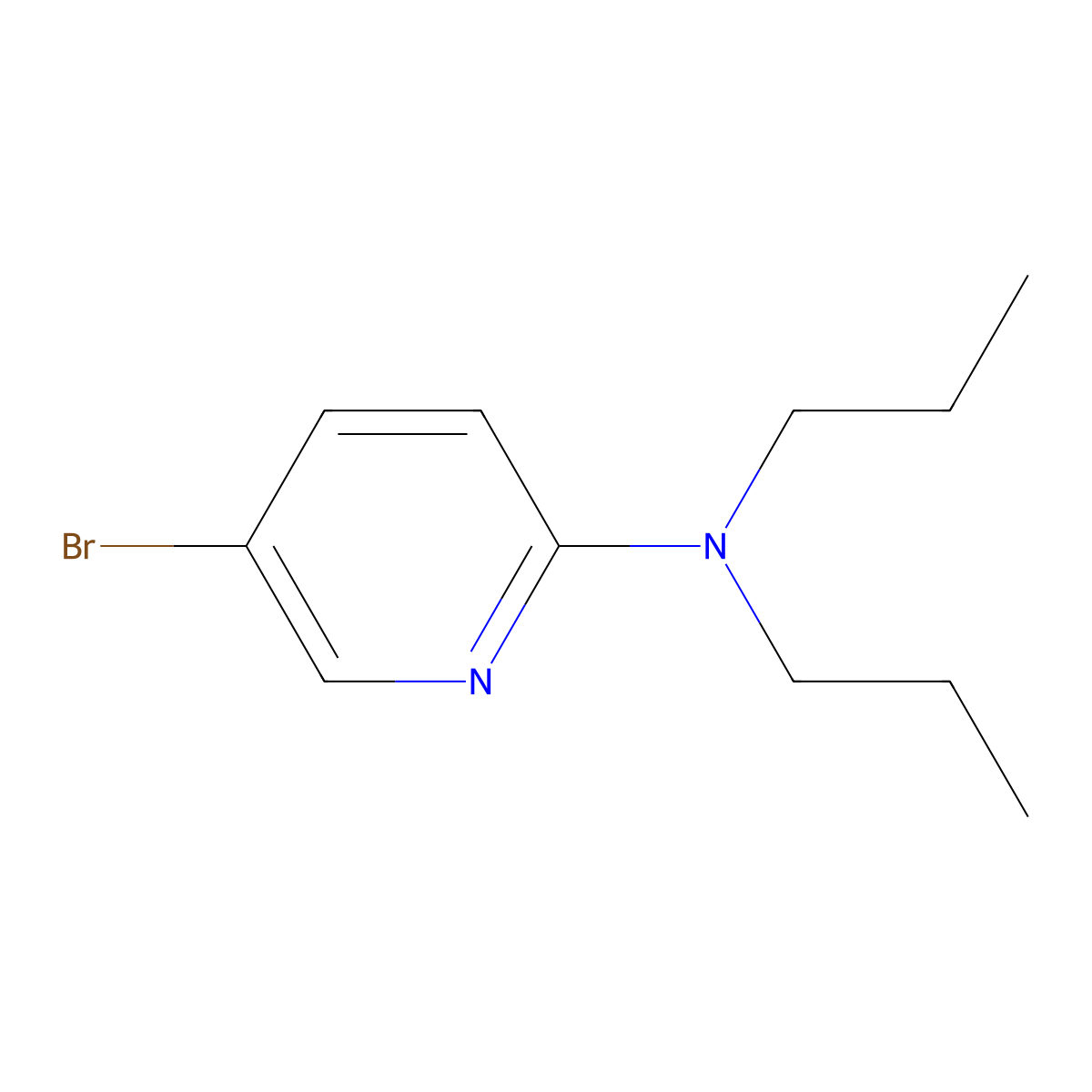 5-bromo-N,N-dipropylpyridin-2-amine molecular structure, CAS 200064-12-6