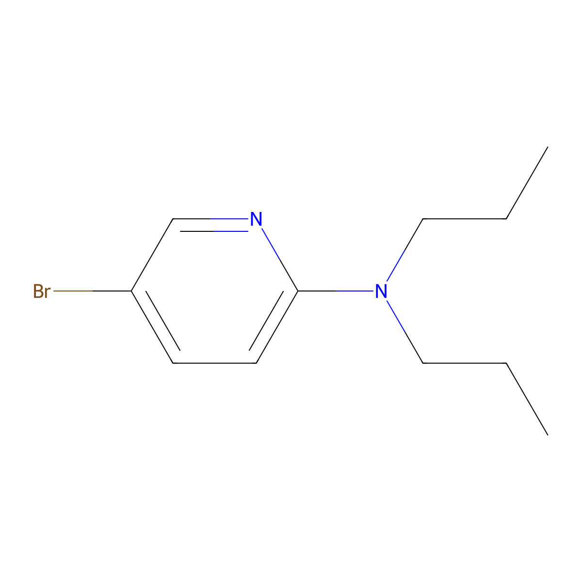 5-bromo-N,N-dipropylpyridin-2-amine molecular structure, CAS 200064-12-6