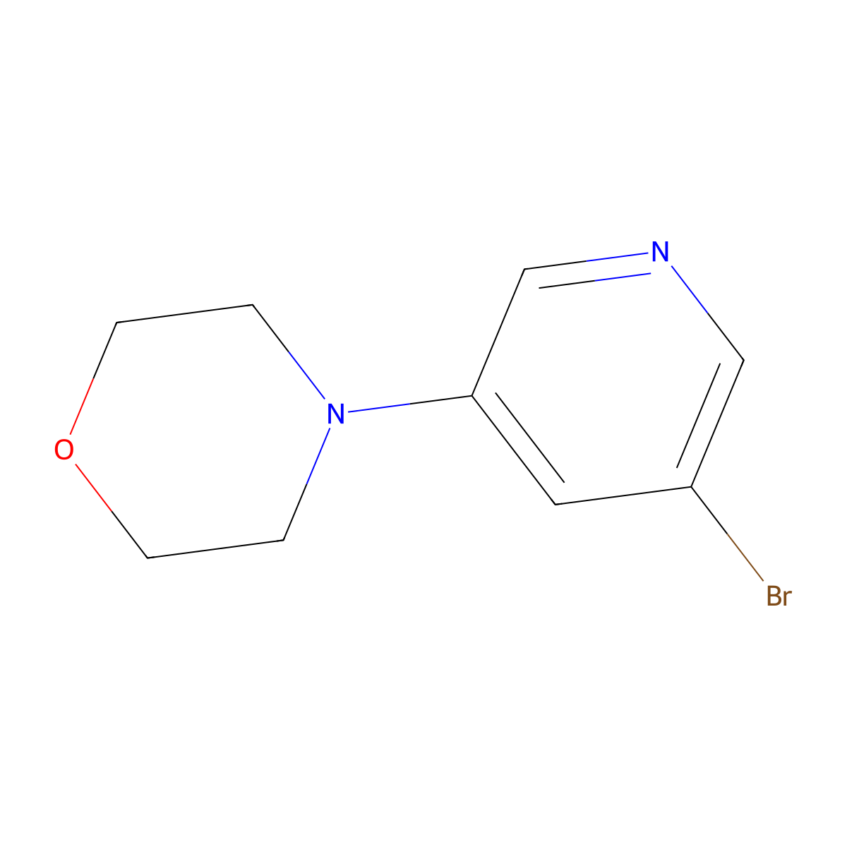 4-(5-Bromopyridin-3-yl)morpholine molecular structure, CAS 200064-13-7