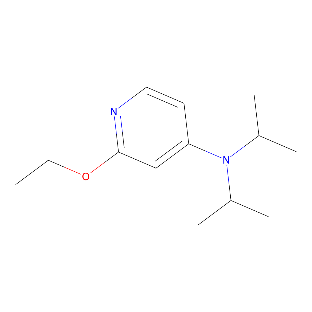 2-Ethoxy-4-(n,n-diisopropyl)aminopyridine molecular structure, CAS 200064-23-9