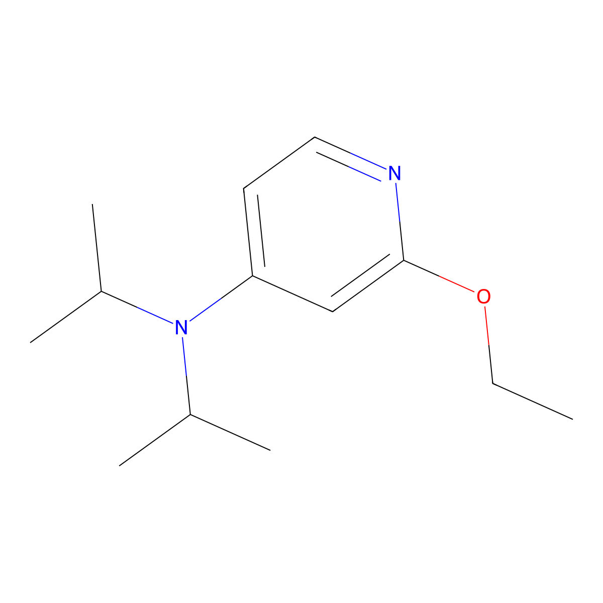 2-Ethoxy-4-(n,n-diisopropyl)aminopyridine molecular structure, CAS 200064-23-9