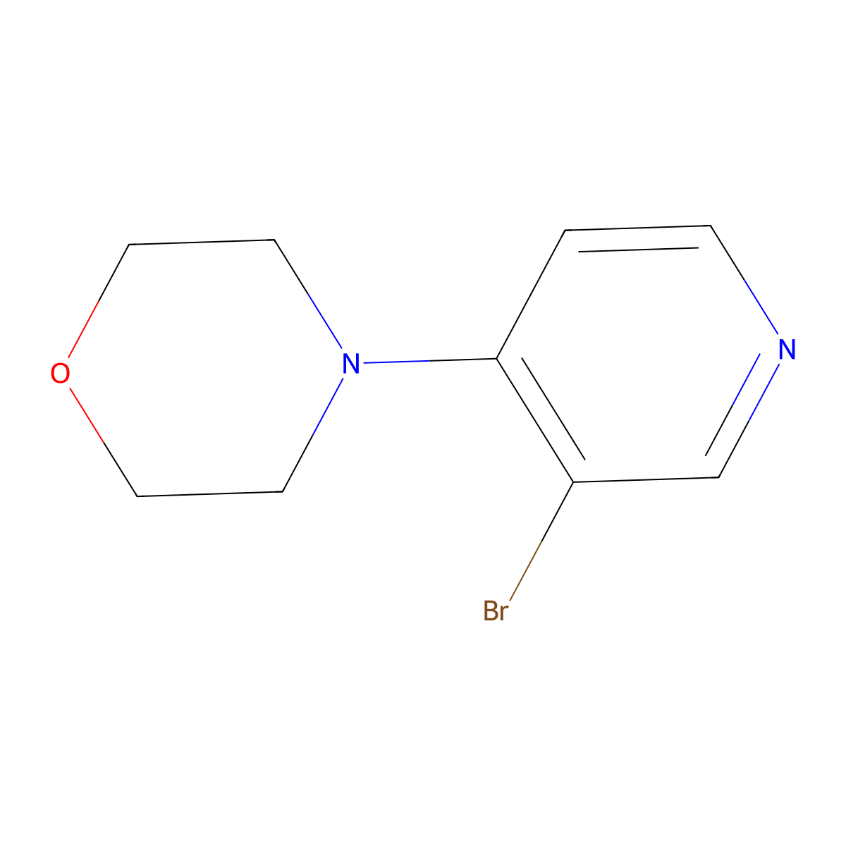 4-(3-Bromopyridin-4-yl)morpholine molecular structure, CAS 200064-39-7
