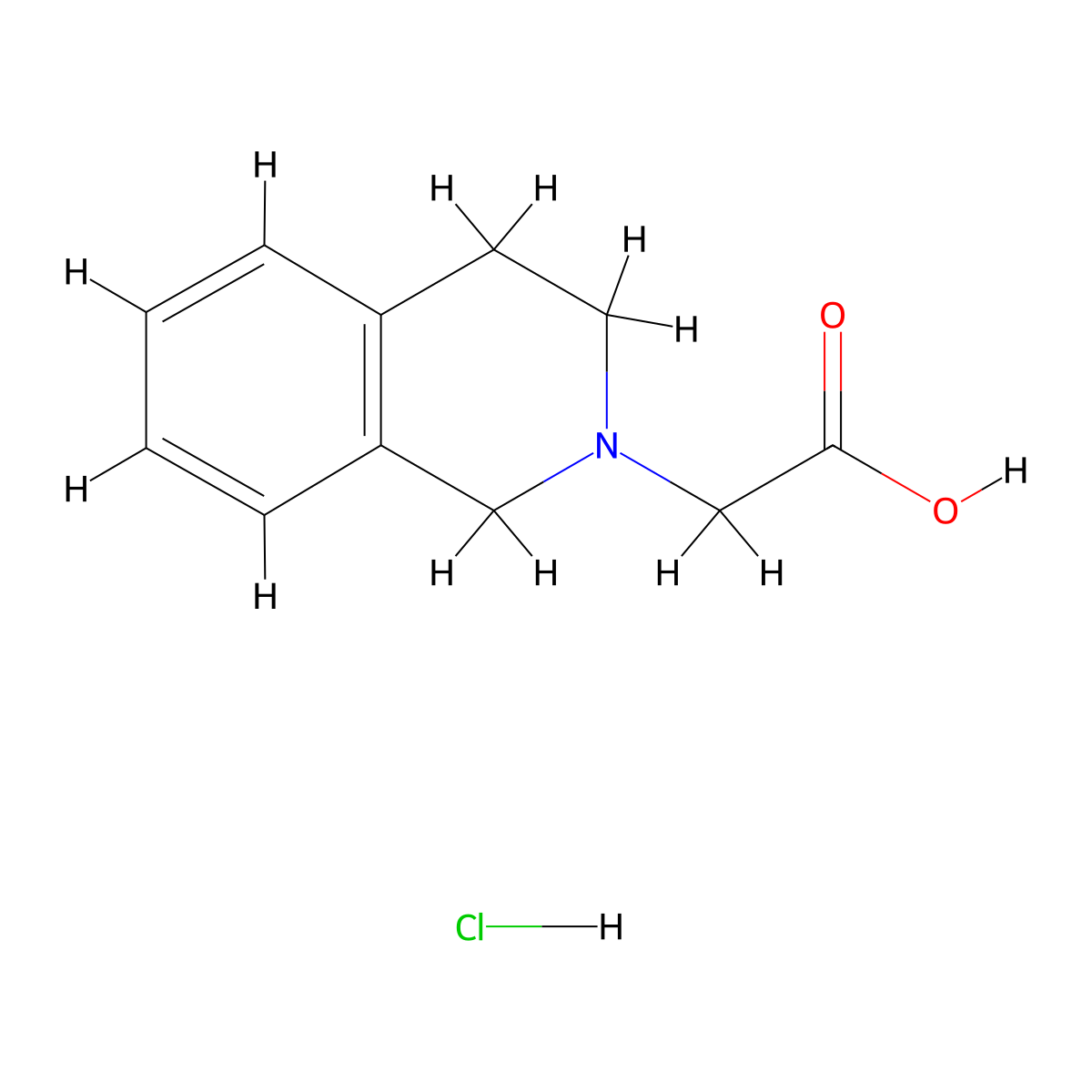 2(1H)-Isoquinolineacetic acid, 3,4-dihydro-, hydrochloride molecular structure, CAS 200064-94-4