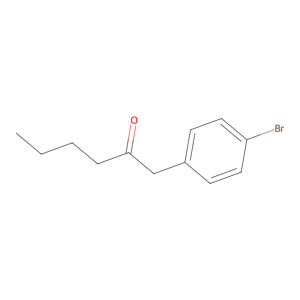 1-(4-Bromophenyl)hexan-2-one molecular structure, CAS 200065-00-5