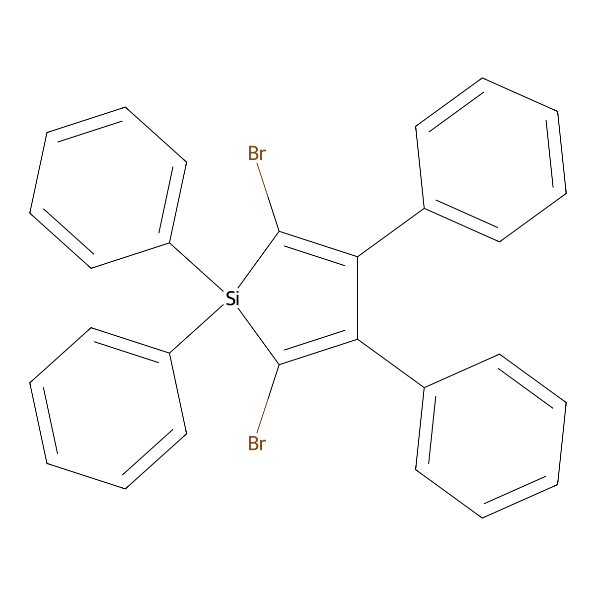 2,5-Dibromo-1,1,3,4-tetraphenylsilole molecular structure, CAS 200068-36-6