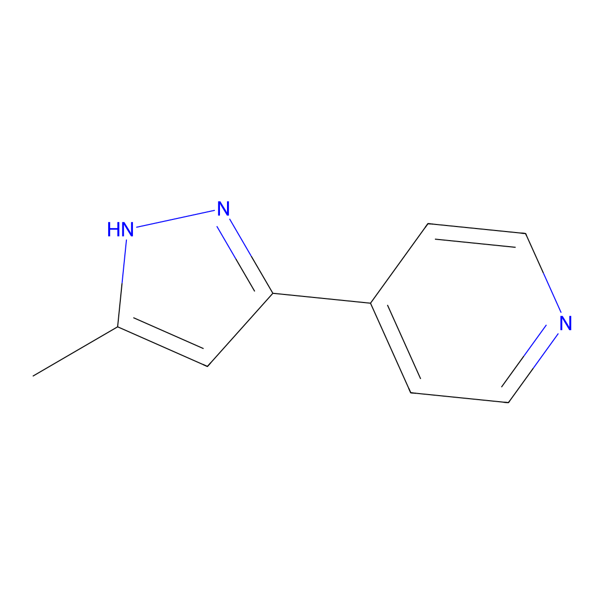 4-(5-methyl-1H-pyrazol-3-yl)pyridine molecular structure, CAS 20007-63-0