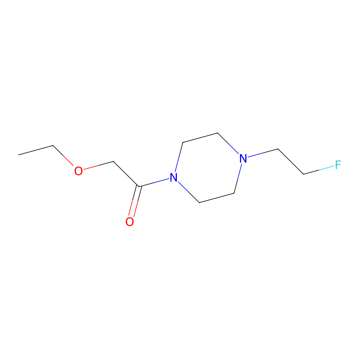 2-Ethoxy-1-(4-(2-fluoroethyl)piperazin-1-yl)ethanone molecular structure, CAS 2000793-66-6