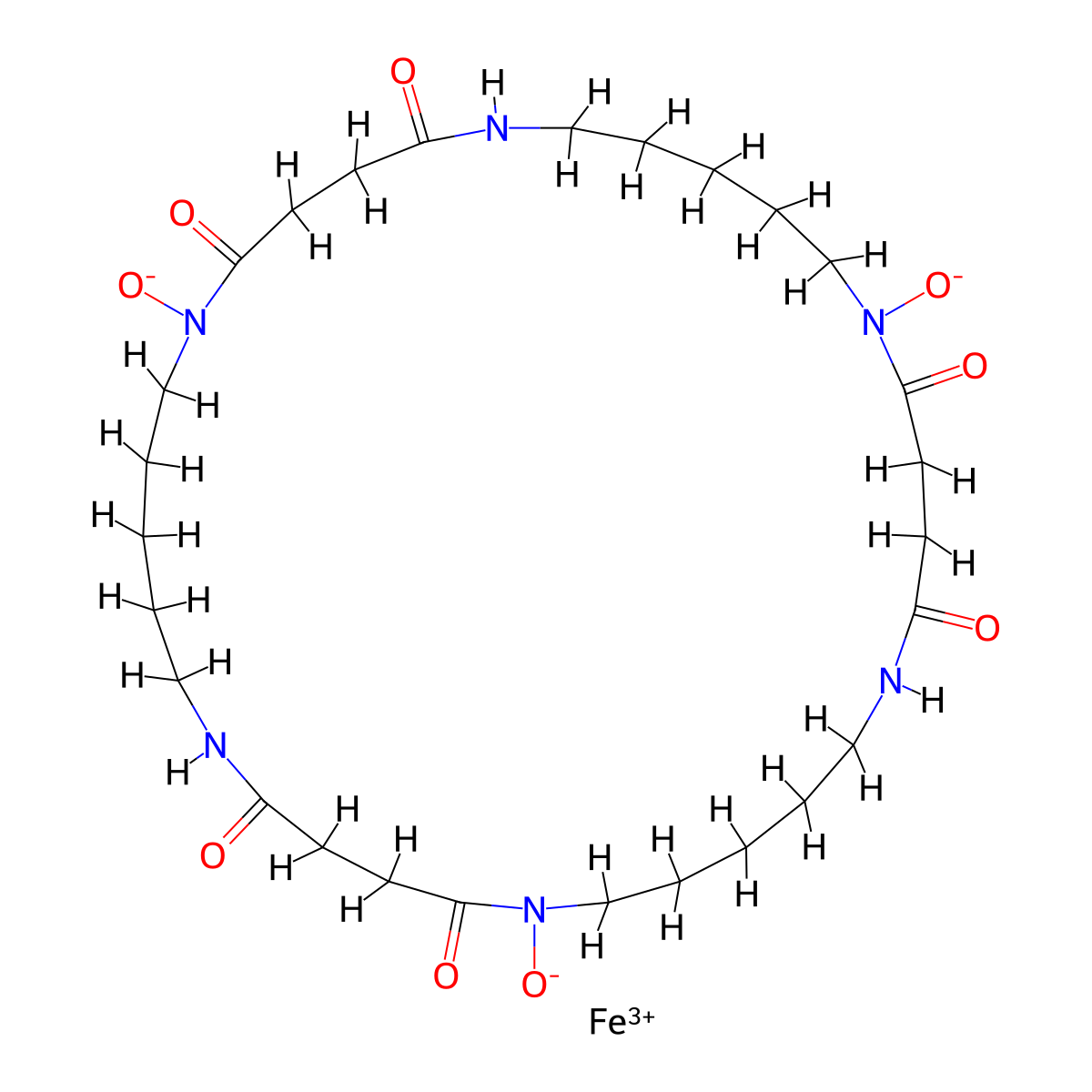 Ferrioxamine E molecular structure, CAS 20008-20-2