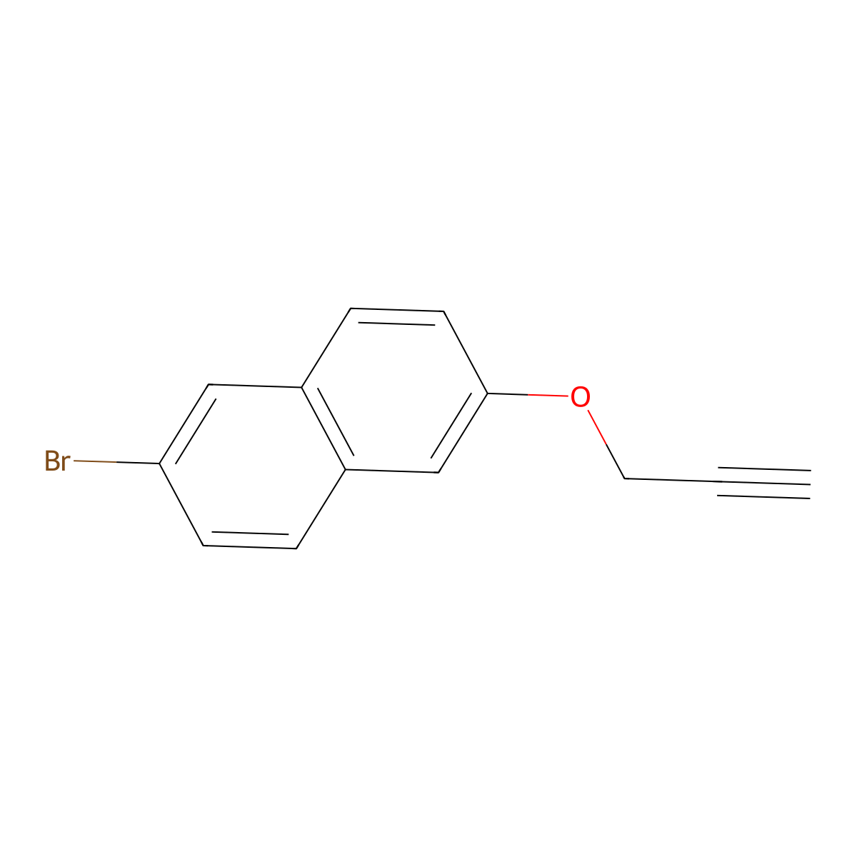 2-Bromo-6-(prop-2-yn-1-yloxy)naphthalene molecular structure, CAS 20009-46-5