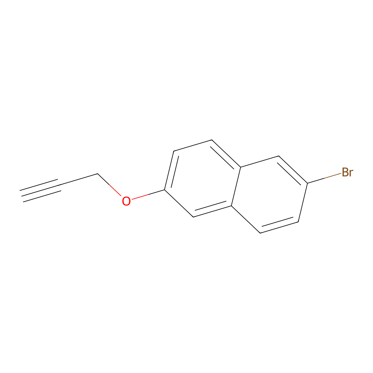 2-Bromo-6-(prop-2-yn-1-yloxy)naphthalene molecular structure, CAS 20009-46-5
