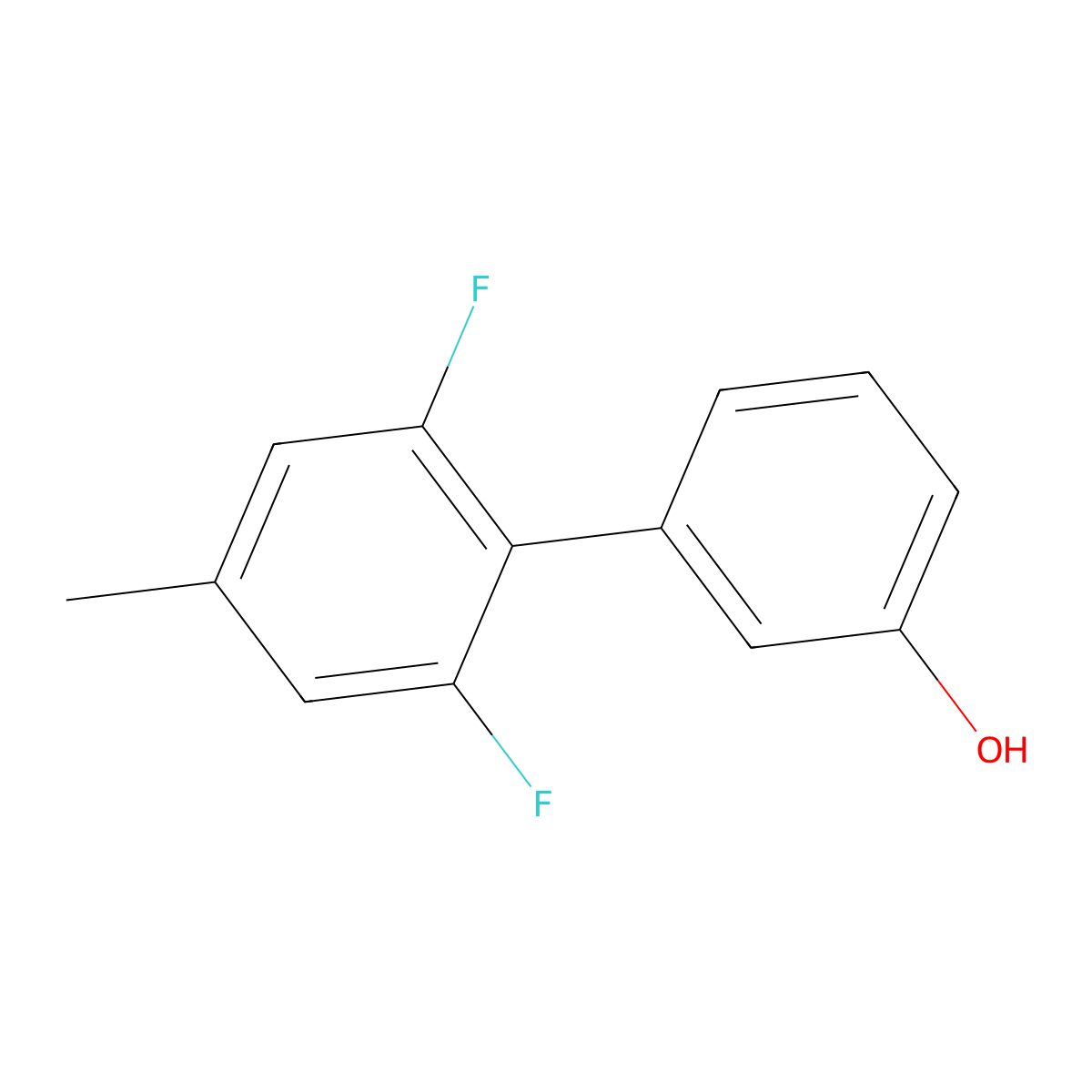 2',6'-Difluoro-4'-methyl[1,1'-biphenyl]-3-ol molecular structure, CAS 2000997-98-6