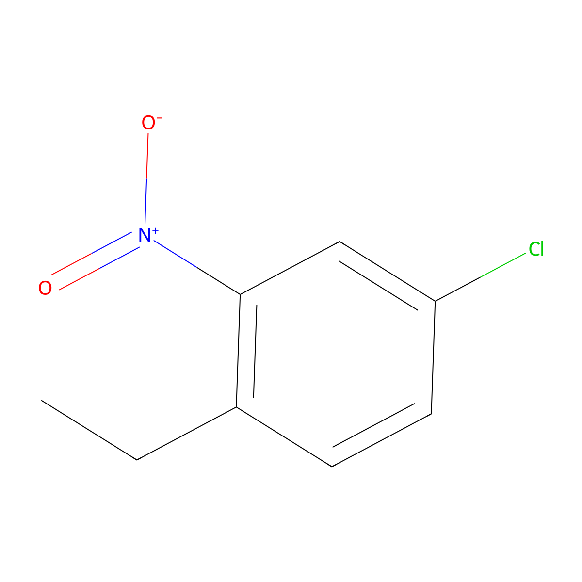4-Chloro-1-ethyl-2-nitrobenzene molecular structure, CAS 2001-16-3