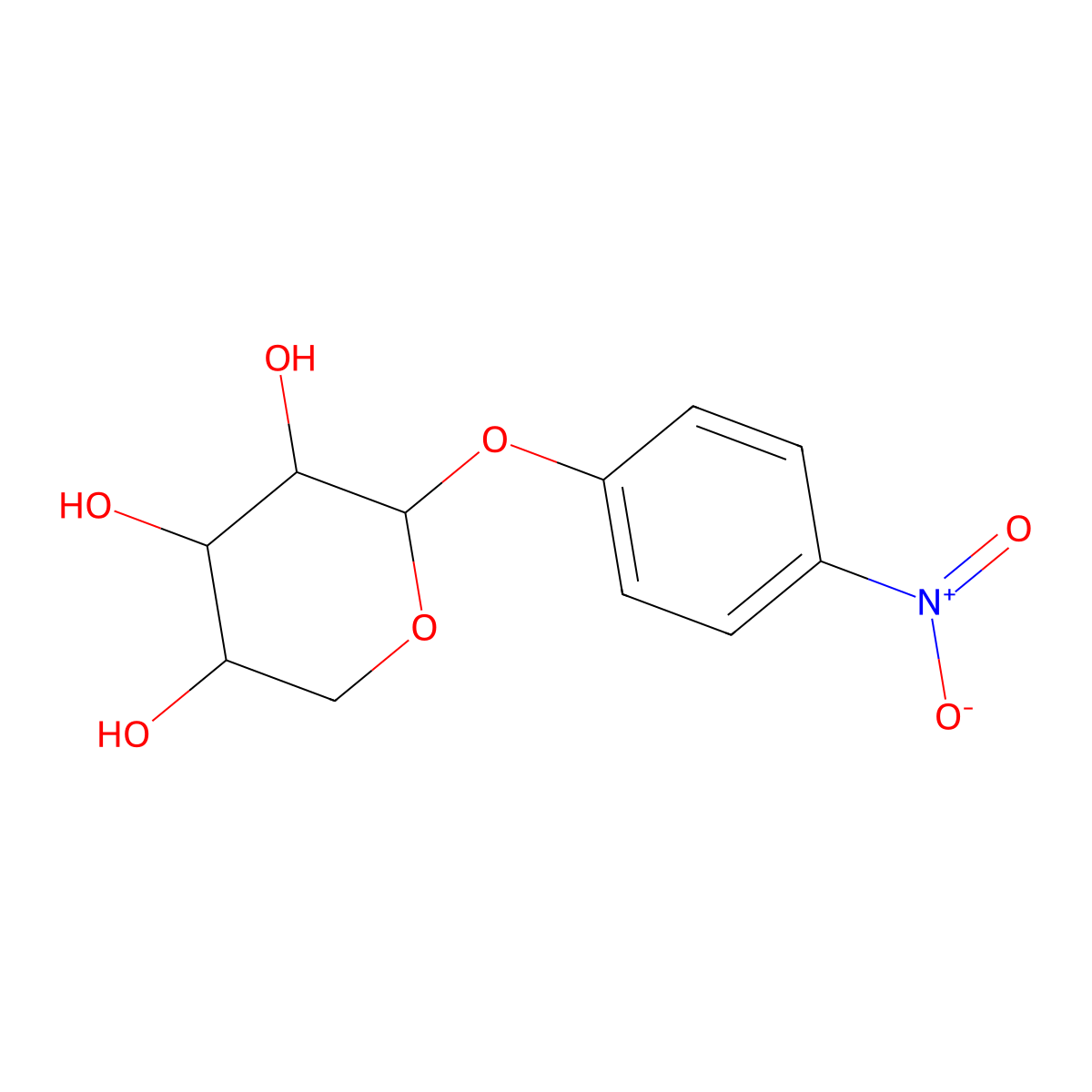 p-nitrophenyl beta-D-xylopyranoside molecular structure, CAS 2001-96-9