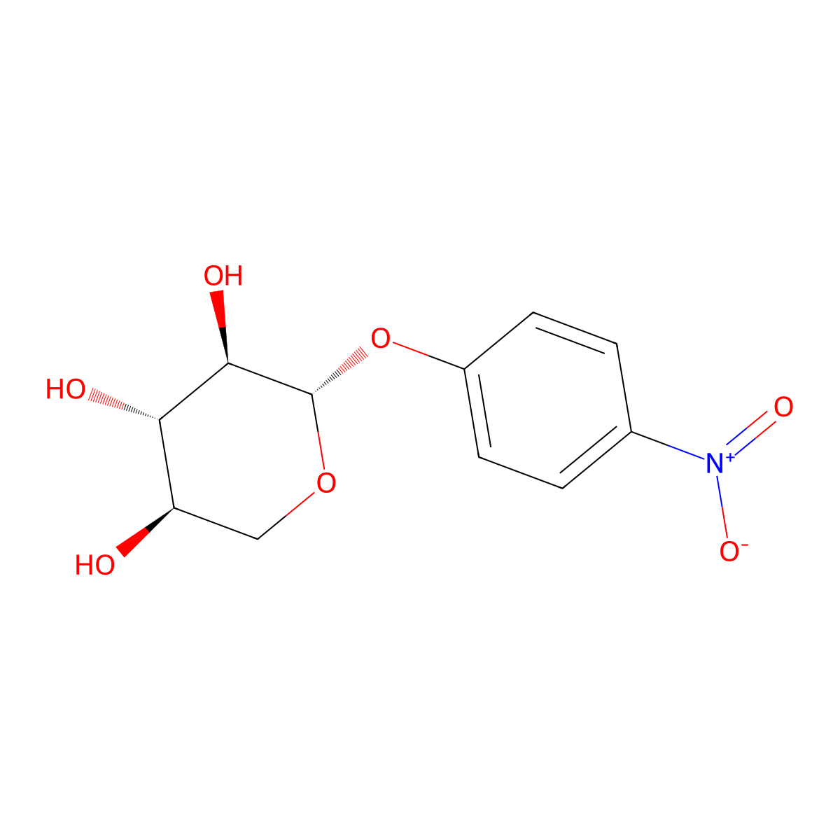 p-nitrophenyl beta-D-xylopyranoside molecular structure, CAS 2001-96-9