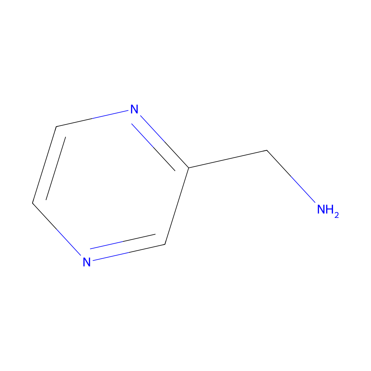 (Pyrazin-2-yl)methanamine molecular structure, CAS 20010-99-5