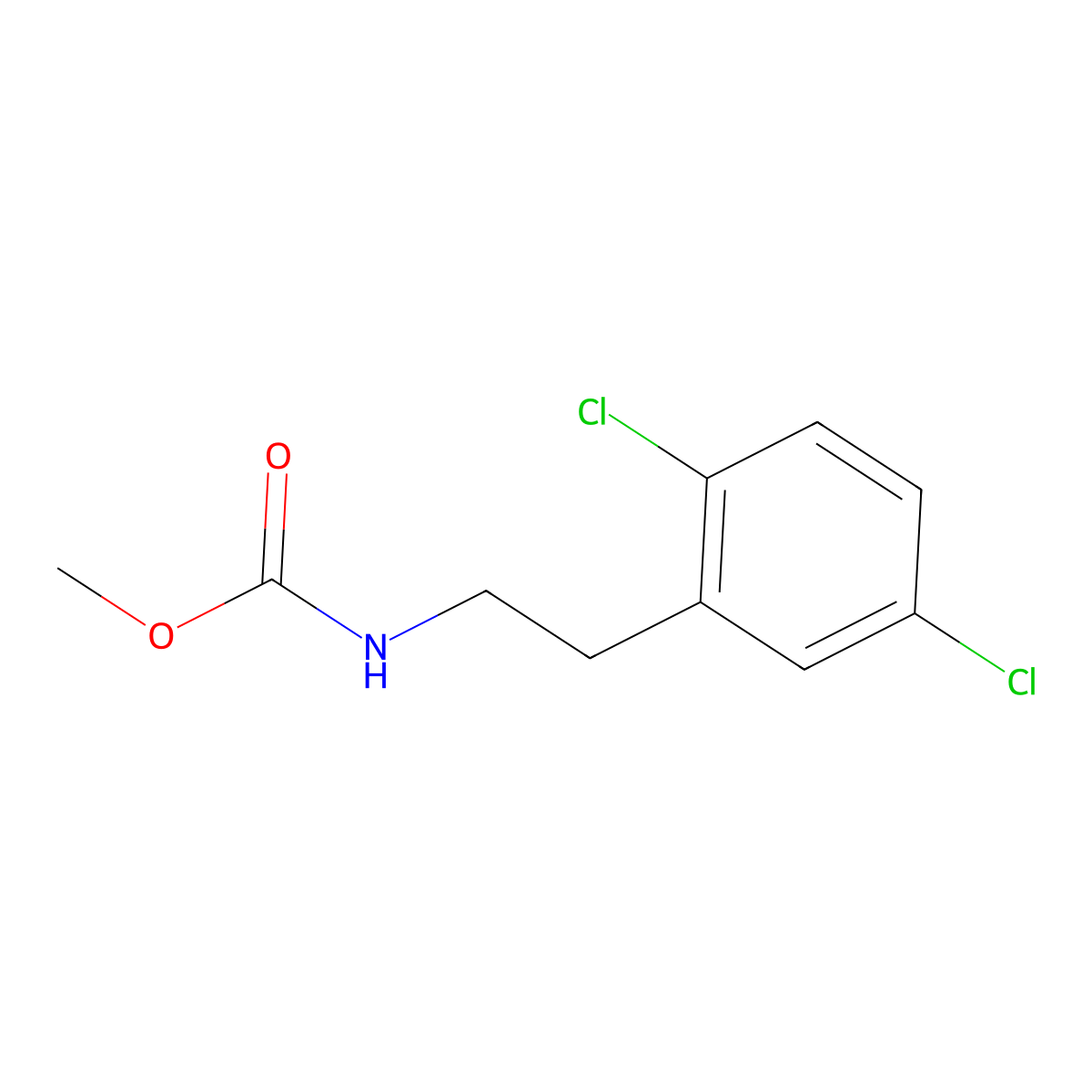 Methyl 2,5-dichlorophenethylcarbamate molecular structure, CAS 2001056-09-1