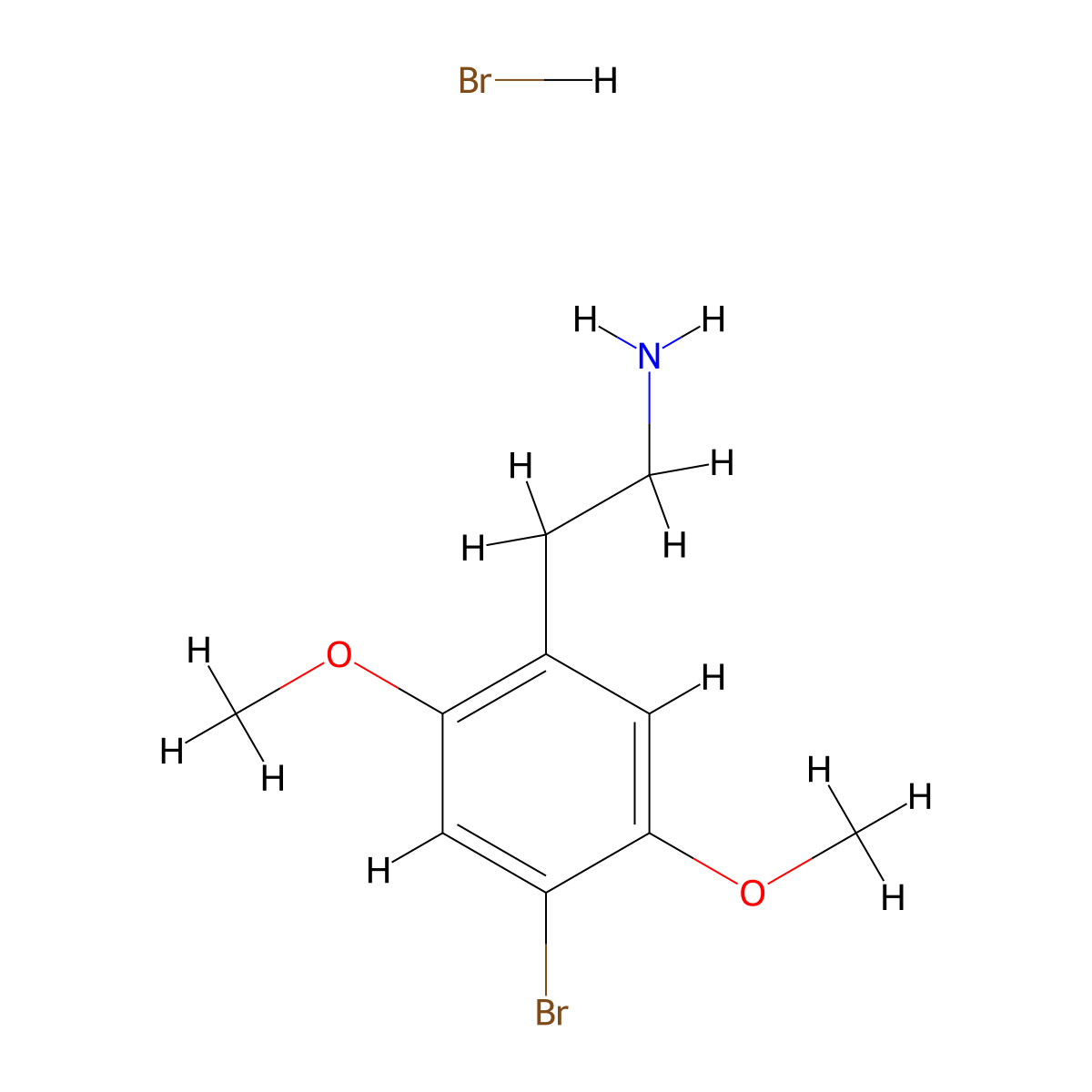 2C-B Hydrobromide molecular structure, CAS 2001061-73-8