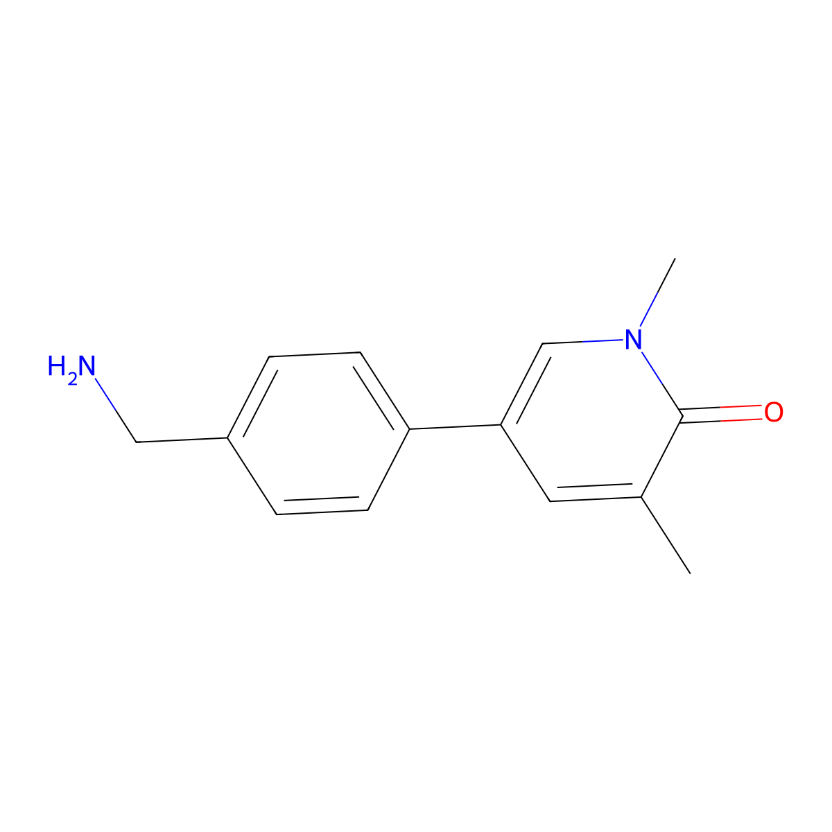 5-[4-(Aminomethyl)phenyl]-1,3-dimethyl-2(1h)-pyridinone molecular structure, CAS 2001081-80-5