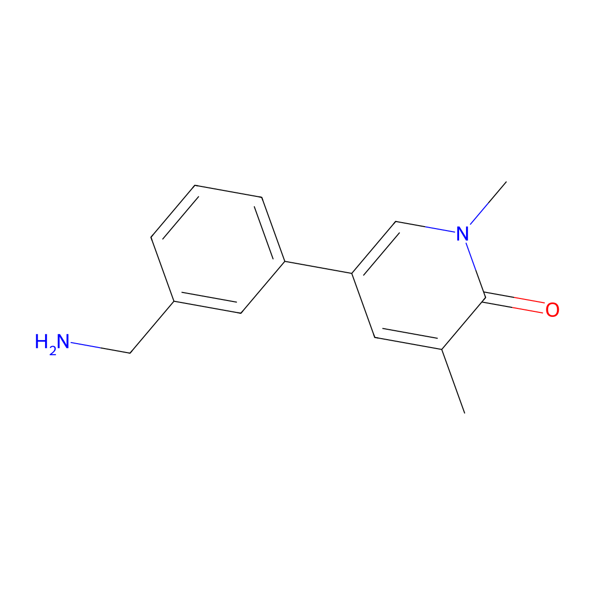 5-[3-(Aminomethyl)phenyl]-1,3-dimethyl-2(1h)-pyridinone molecular structure, CAS 2001081-89-4