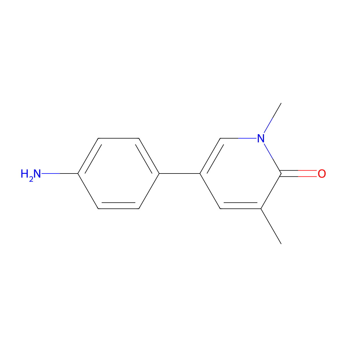 5-(4-Aminophenyl)-1,3-dimethyl-2(1h)-pyridinone molecular structure, CAS 2001081-92-9