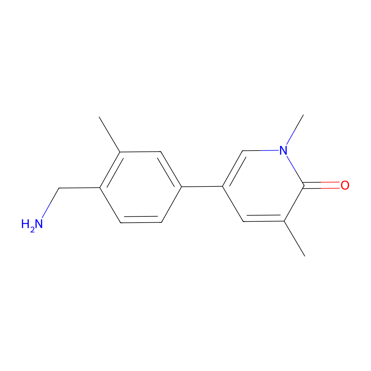5-[4-(Aminomethyl)-3-methylphenyl]-1,3-dimethyl-2(1h)-pyridinone molecular structure, CAS 2001081-93-0