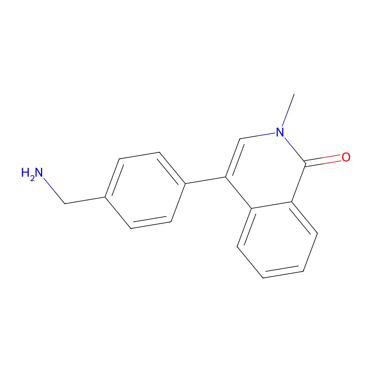 4-(4-(Aminomethyl)phenyl)-2-methylisoquinolin-1(2h)-one molecular structure, CAS 2001083-10-7