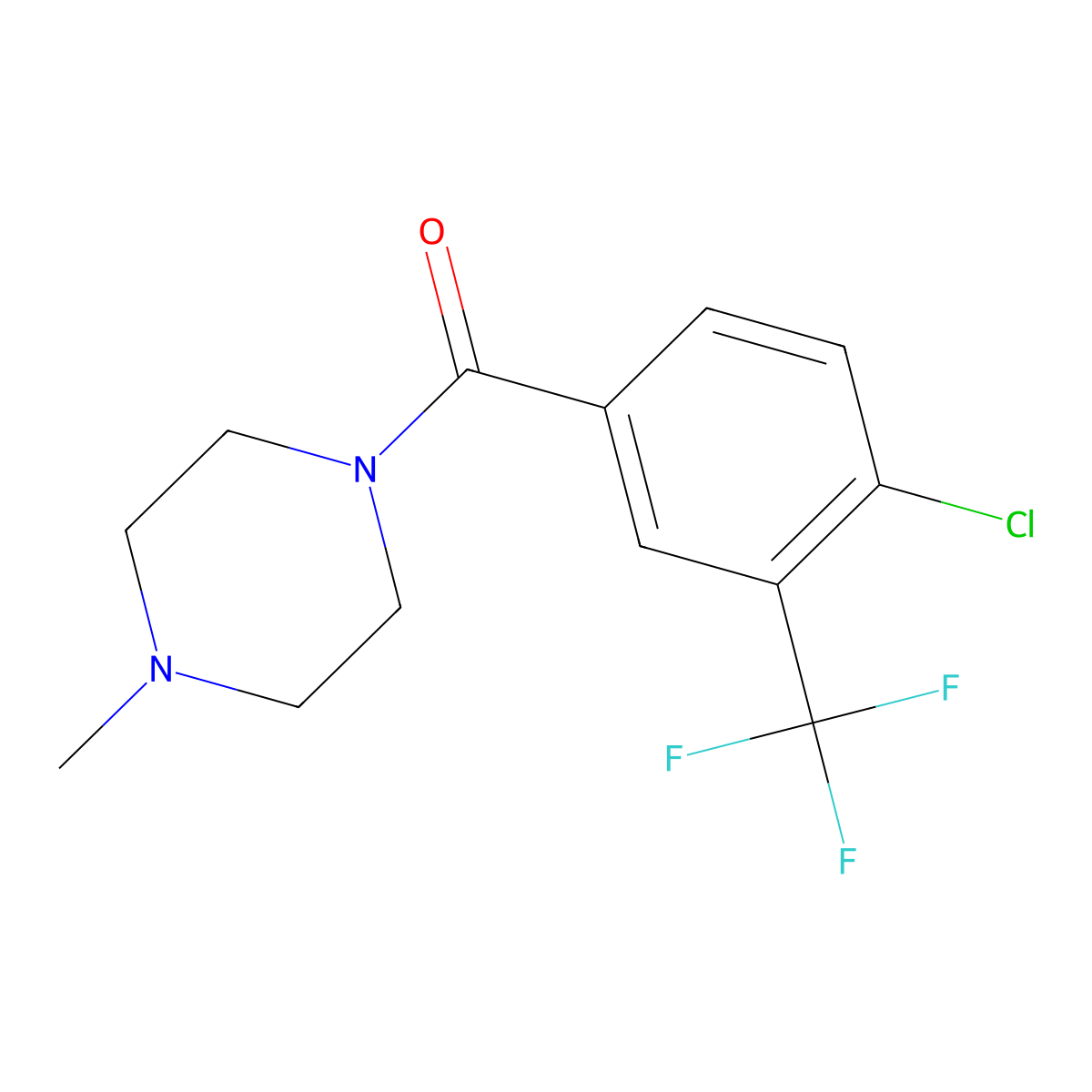 (4-Chloro-3-(trifluoromethyl)phenyl)(4-methylpiperazin-1-yl)methanone molecular structure, CAS 2001083-47-0