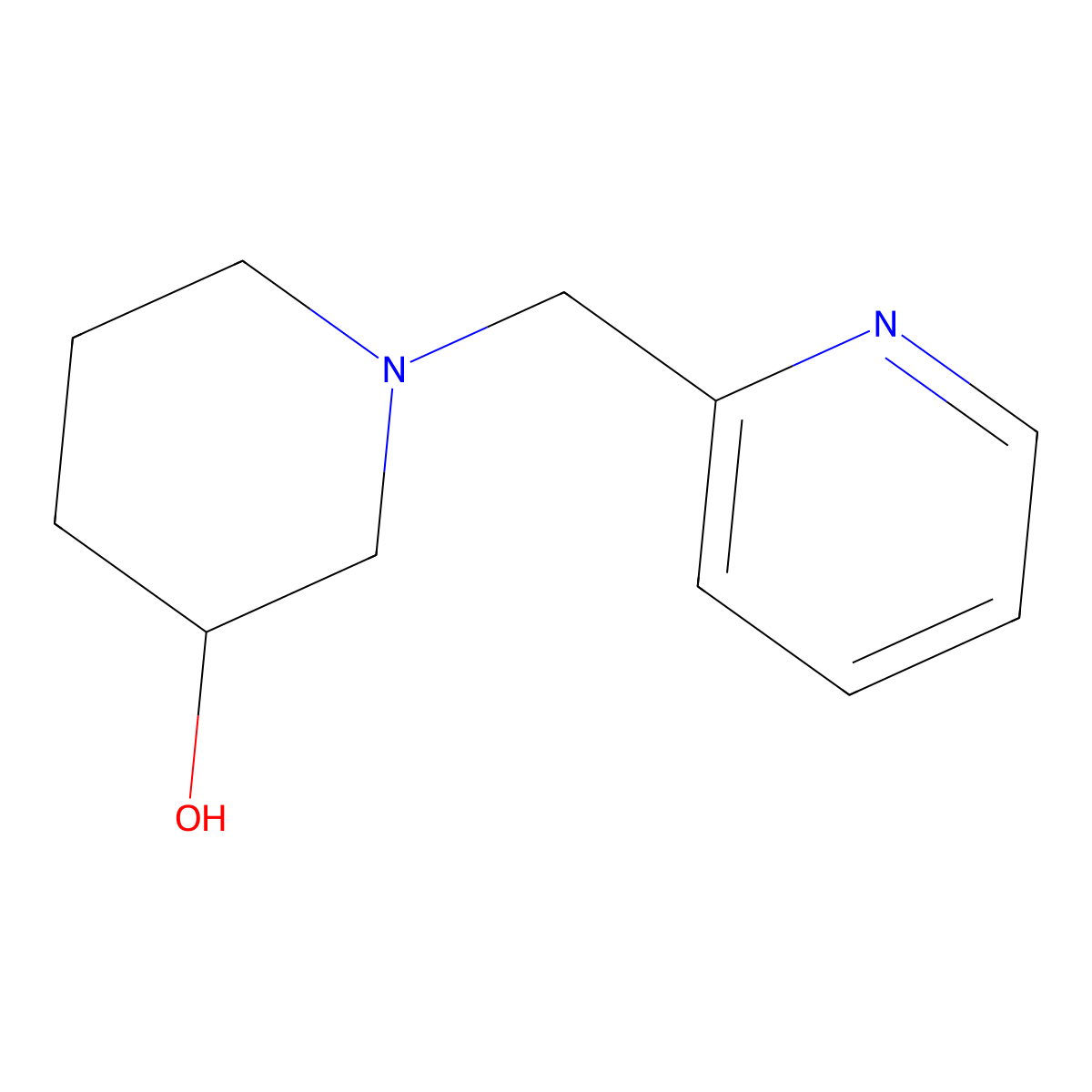 1-(Pyridin-2-ylmethyl)piperidin-3-ol molecular structure, CAS 200113-14-0