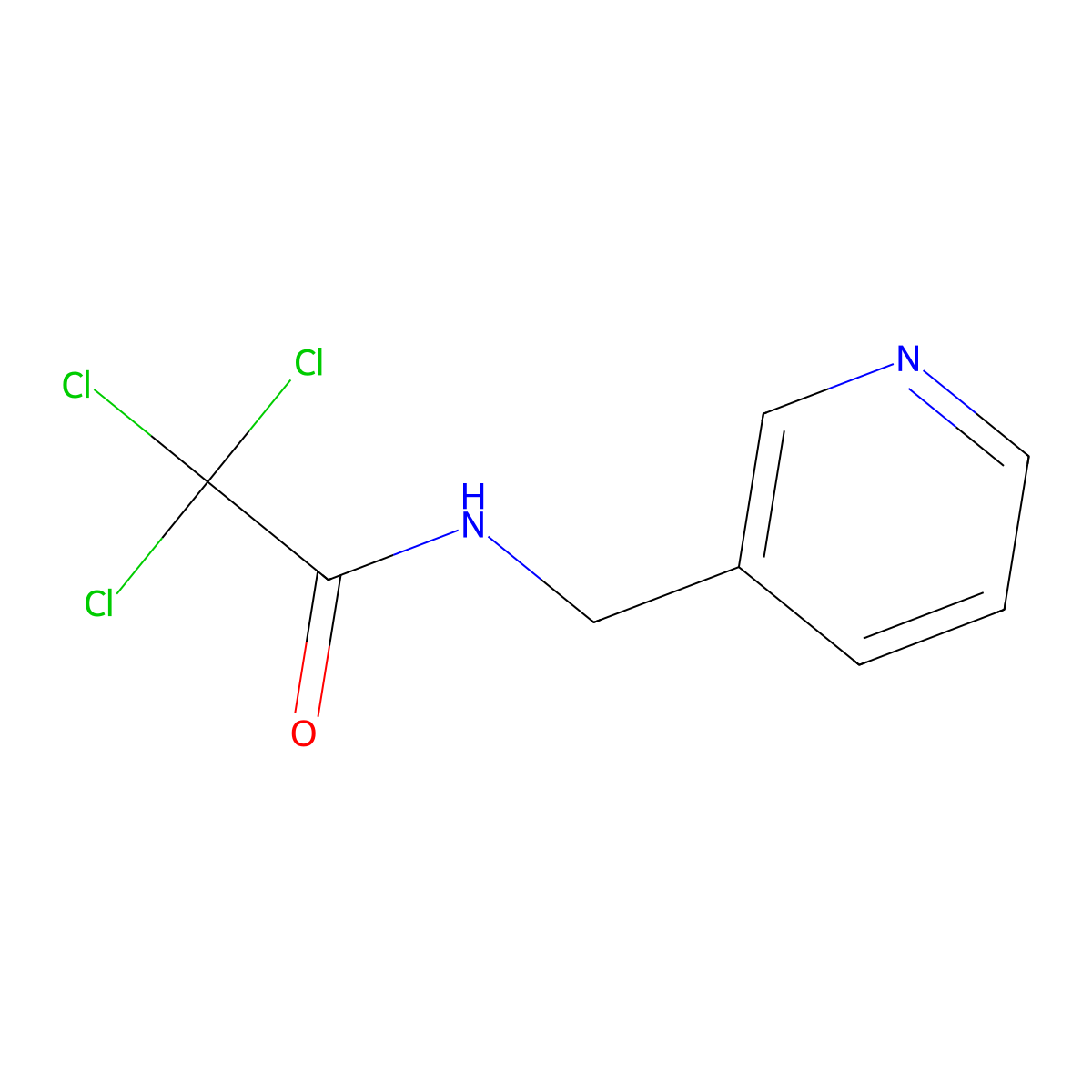 2,2,2-trichloro-N-(pyridin-3-ylmethyl)acetamide molecular structure, CAS 200113-19-5