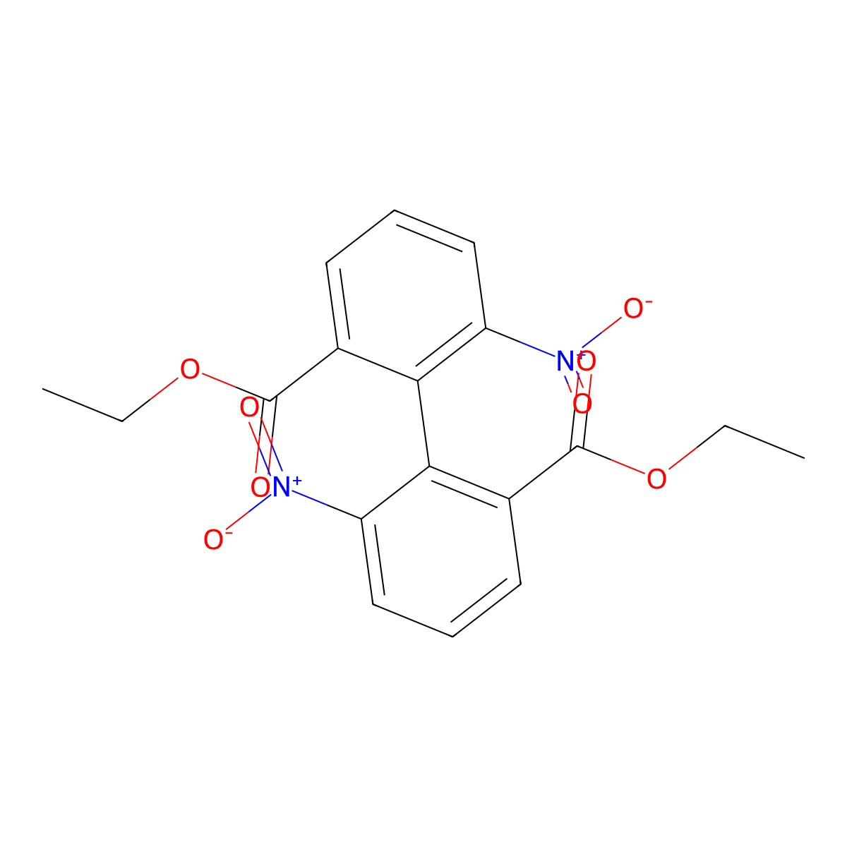 6,6'-Dinitro-diphenic acid diethyl ester molecular structure, CAS 200116-21-8