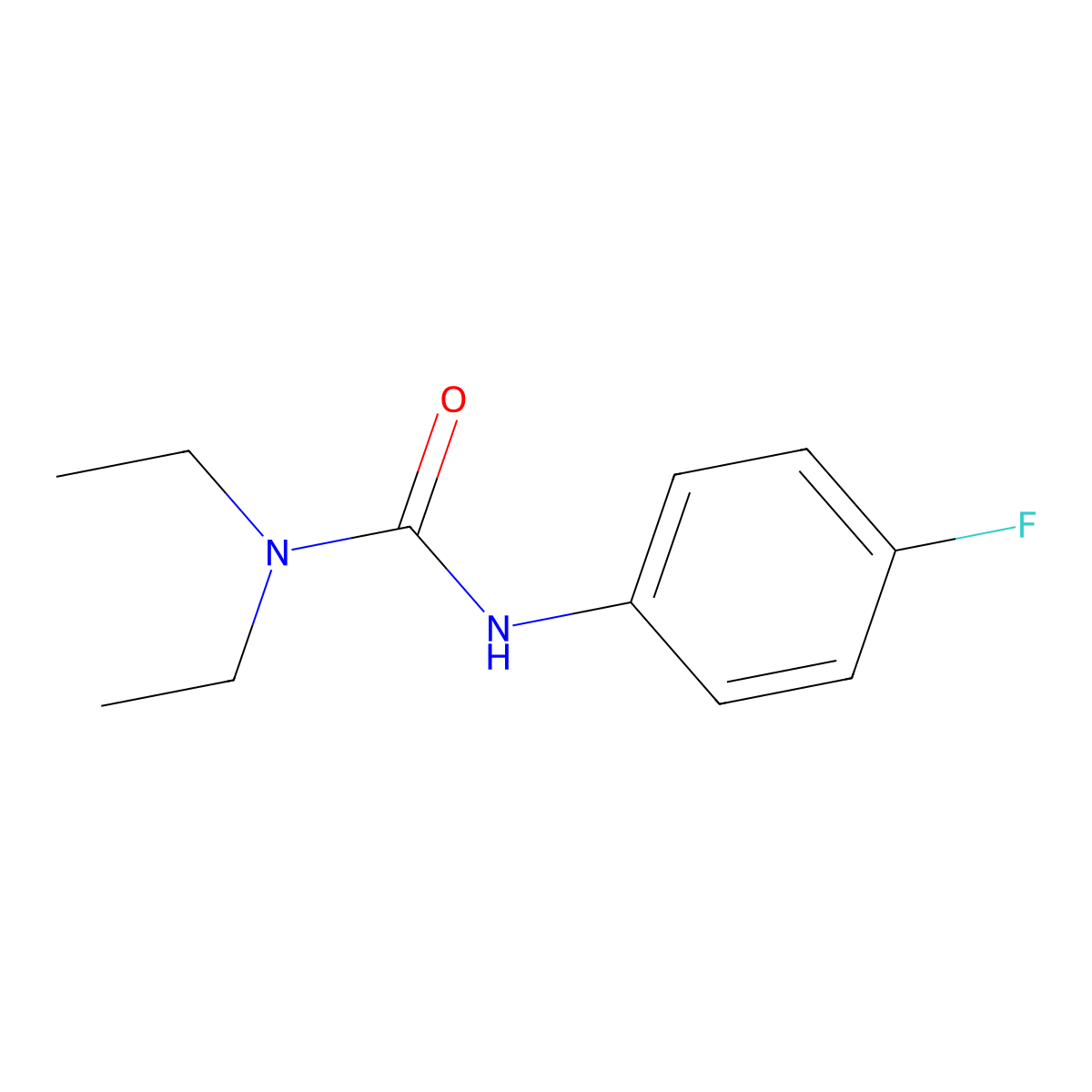 1,1-Diethyl-3-(4-fluorophenyl)urea molecular structure, CAS 200116-41-2