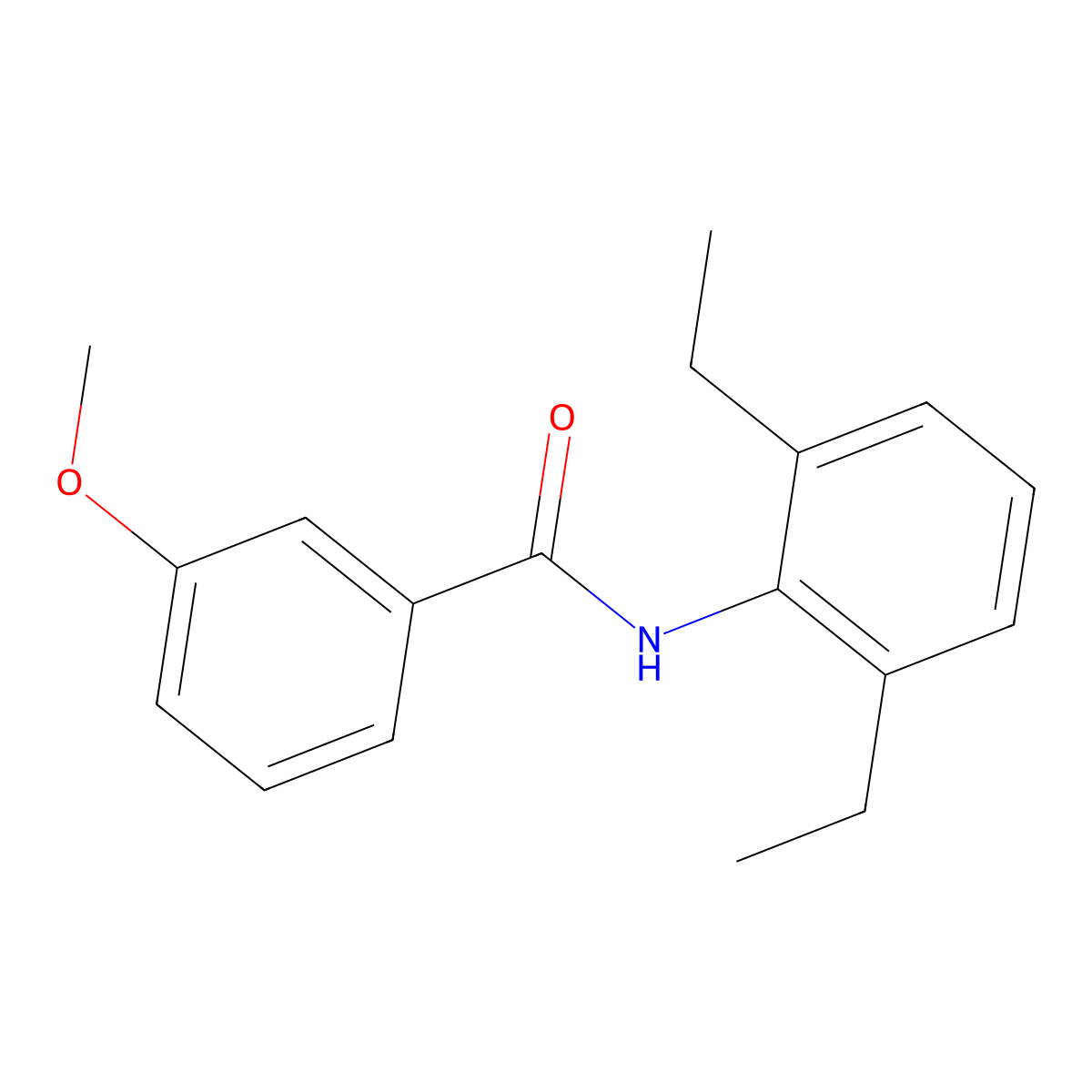 N-(2,6-diethylphenyl)-3-methoxybenzamide molecular structure, CAS 200116-54-7