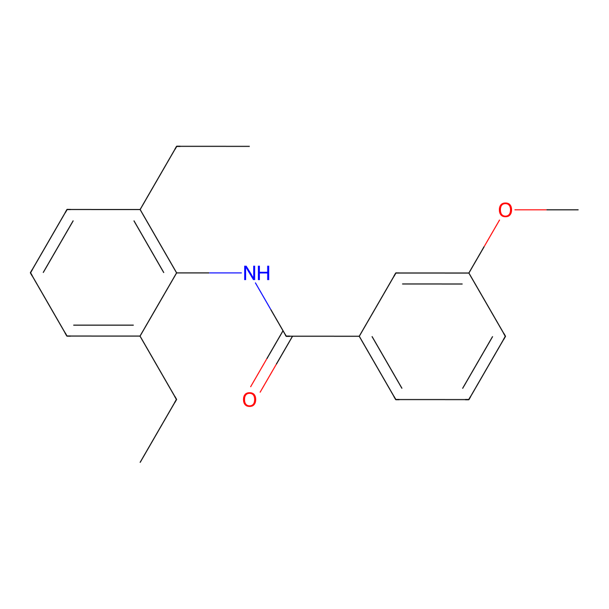 N-(2,6-diethylphenyl)-3-methoxybenzamide molecular structure, CAS 200116-54-7
