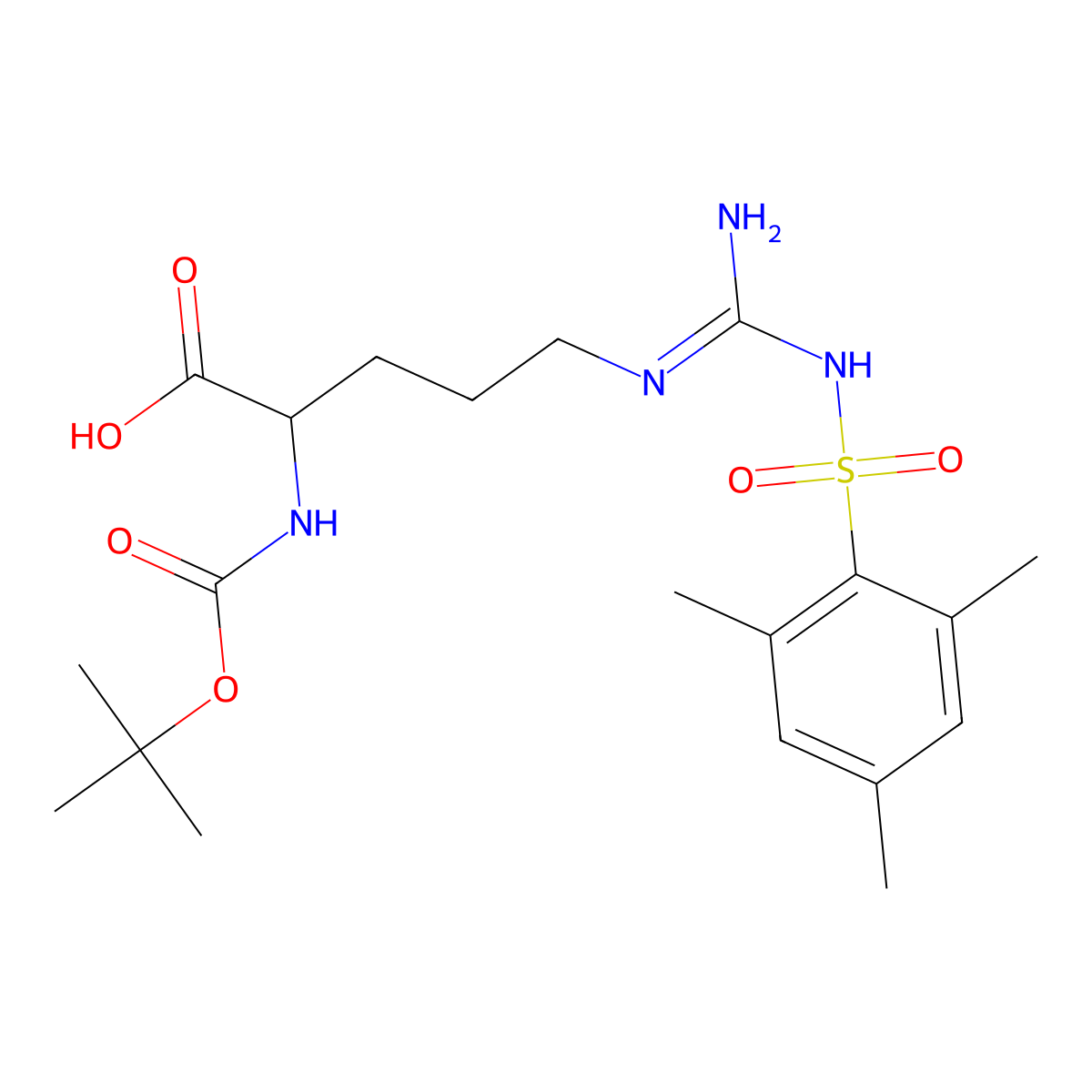 Boc-D-Arg(Mts)-OH molecular structure, CAS 200122-85-6