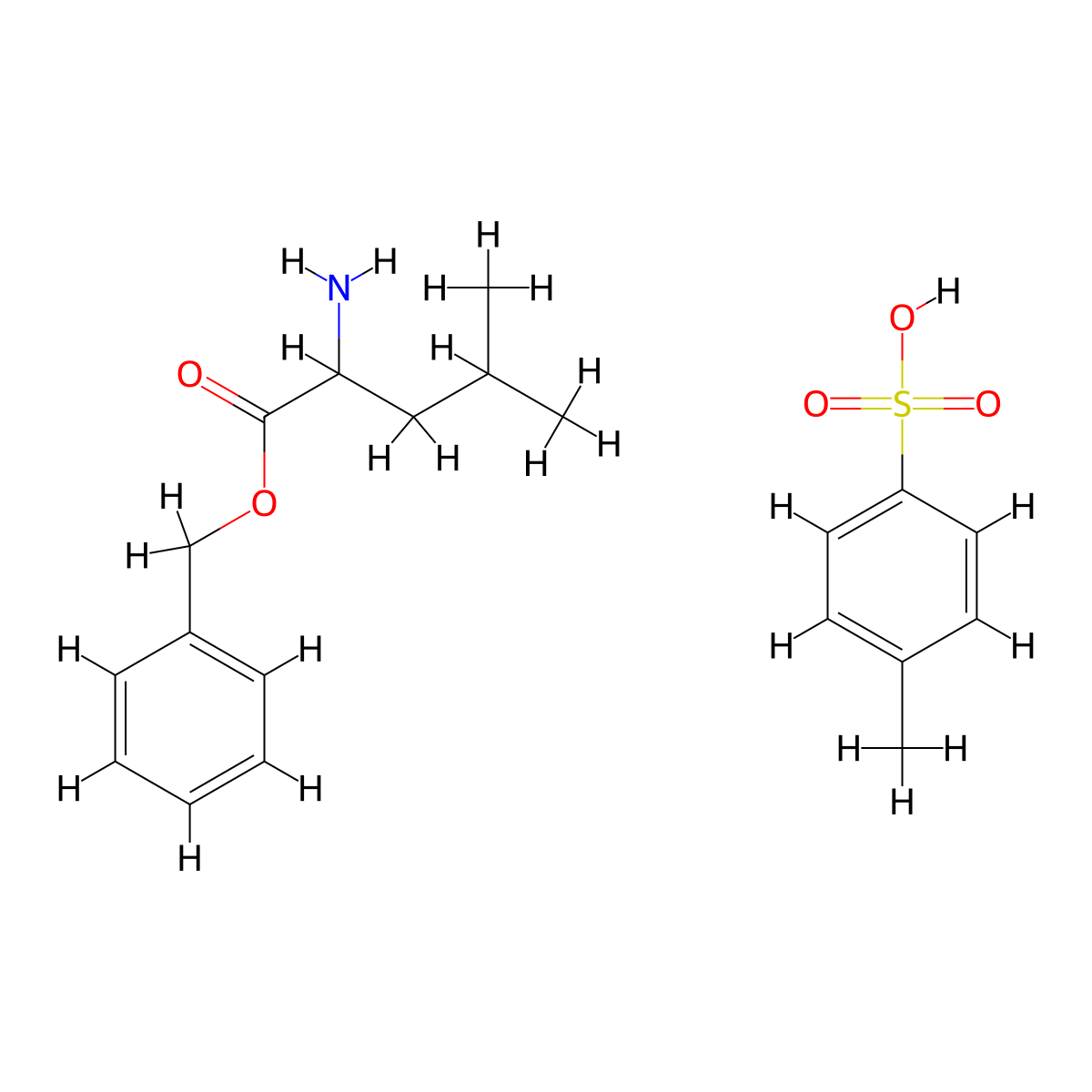 4-Methylbenzene-1-sulfonic acid--benzyl leucinate (1/1) molecular structure, CAS 200123-51-9