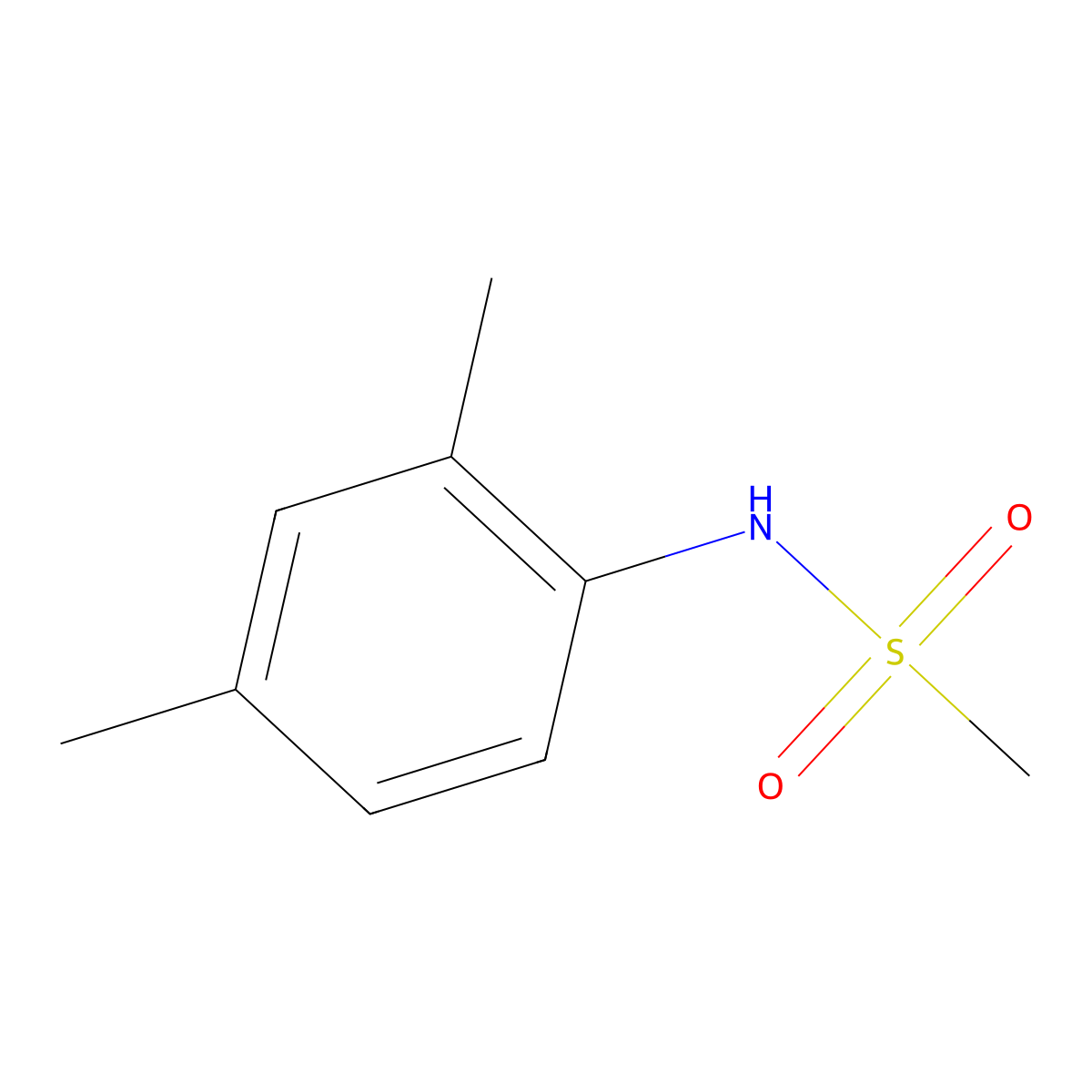 N-(2,4-dimethylphenyl)methanesulfonamide molecular structure, CAS 200123-90-6