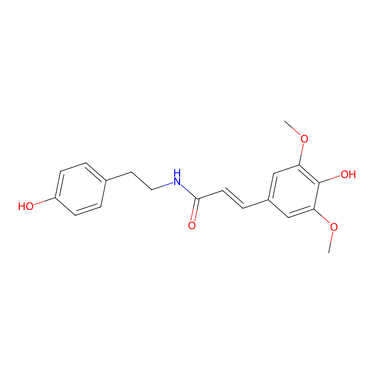 N-Trans-Sinapoyltyramine molecular structure, CAS 200125-11-7