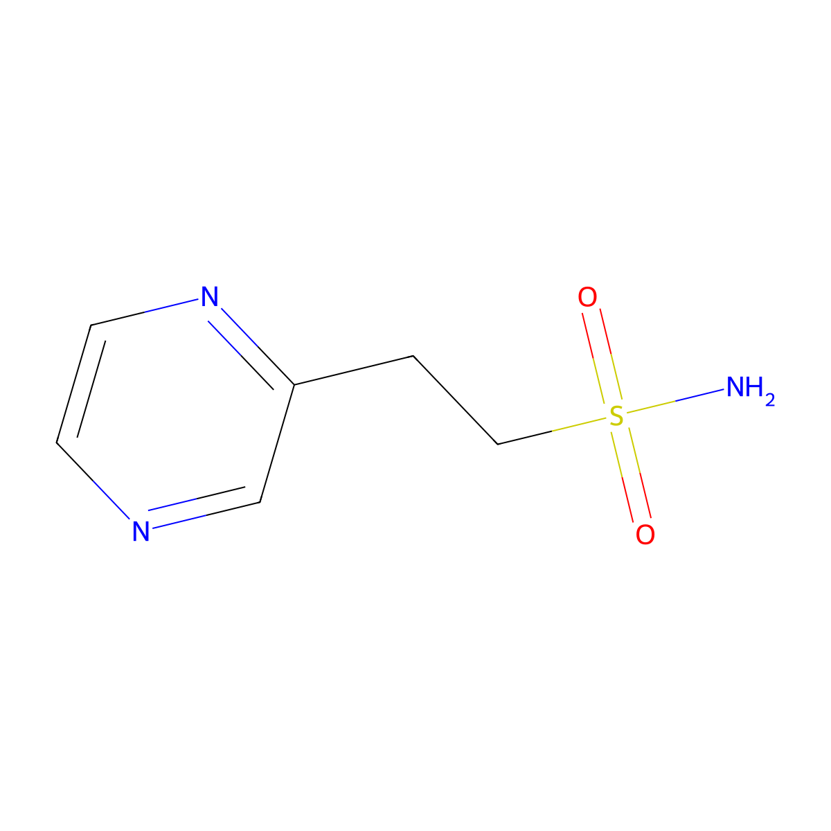 2-(Pyrazin-2-yl)ethane-1-sulfonamide molecular structure, CAS 2001279-37-2