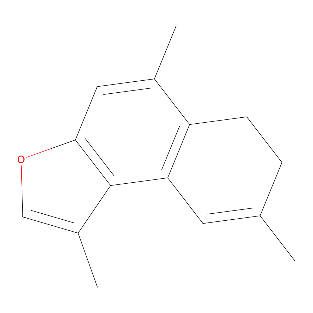6,7-Dihydro-1,5,8-trimethylnaphtho(2,1-b)furan molecular structure, CAS 20013-75-6