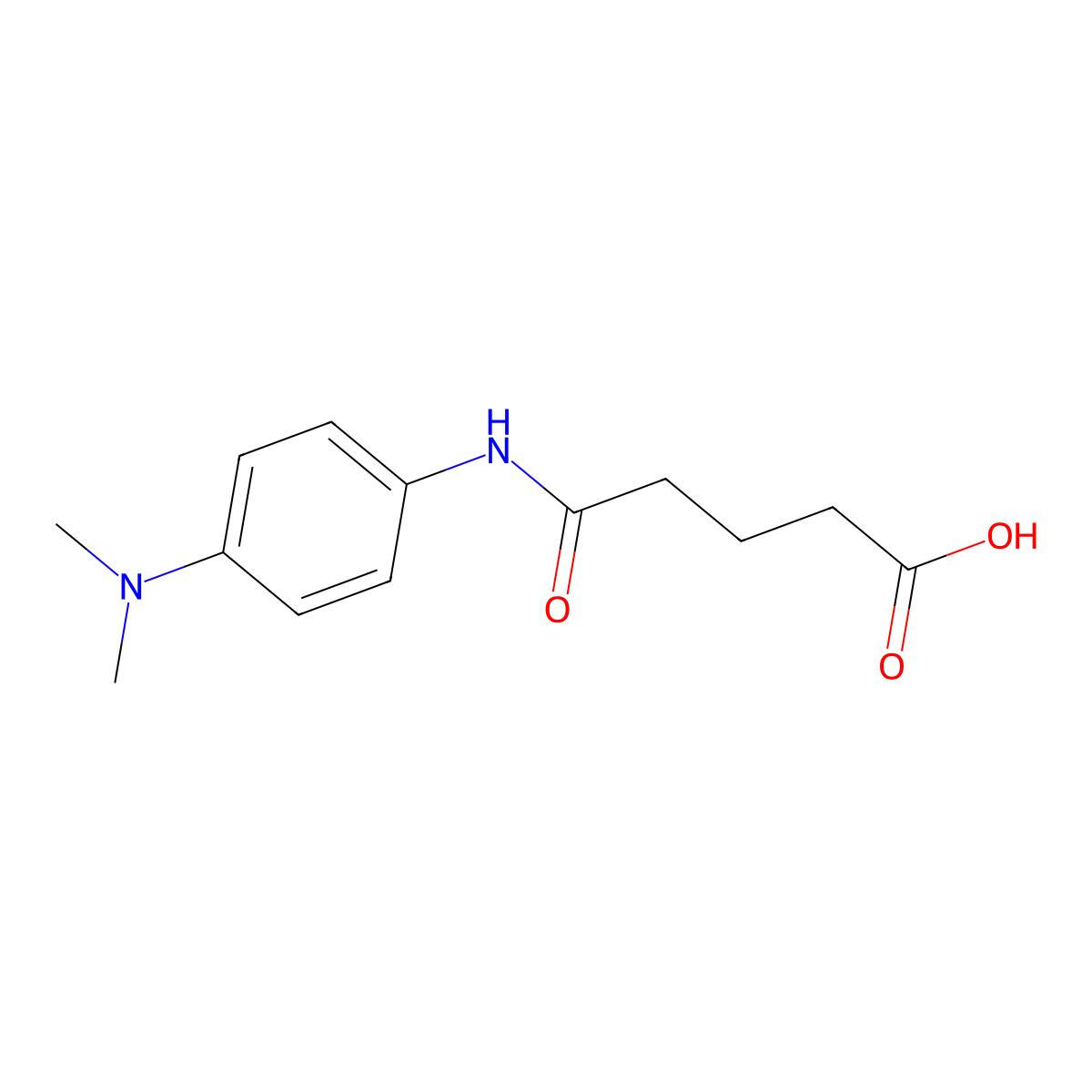 5-{[4-(Dimethylamino)phenyl]amino}-5-oxopentanoic acid molecular structure, CAS 200130-54-7