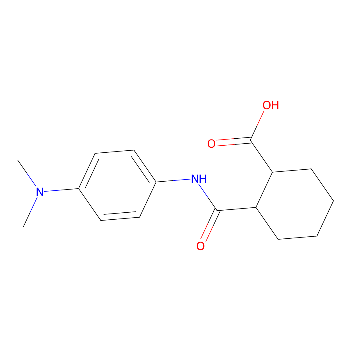 4'-(Dimethylamino)hexahydrophthalanilic acid molecular structure, CAS 200130-55-8