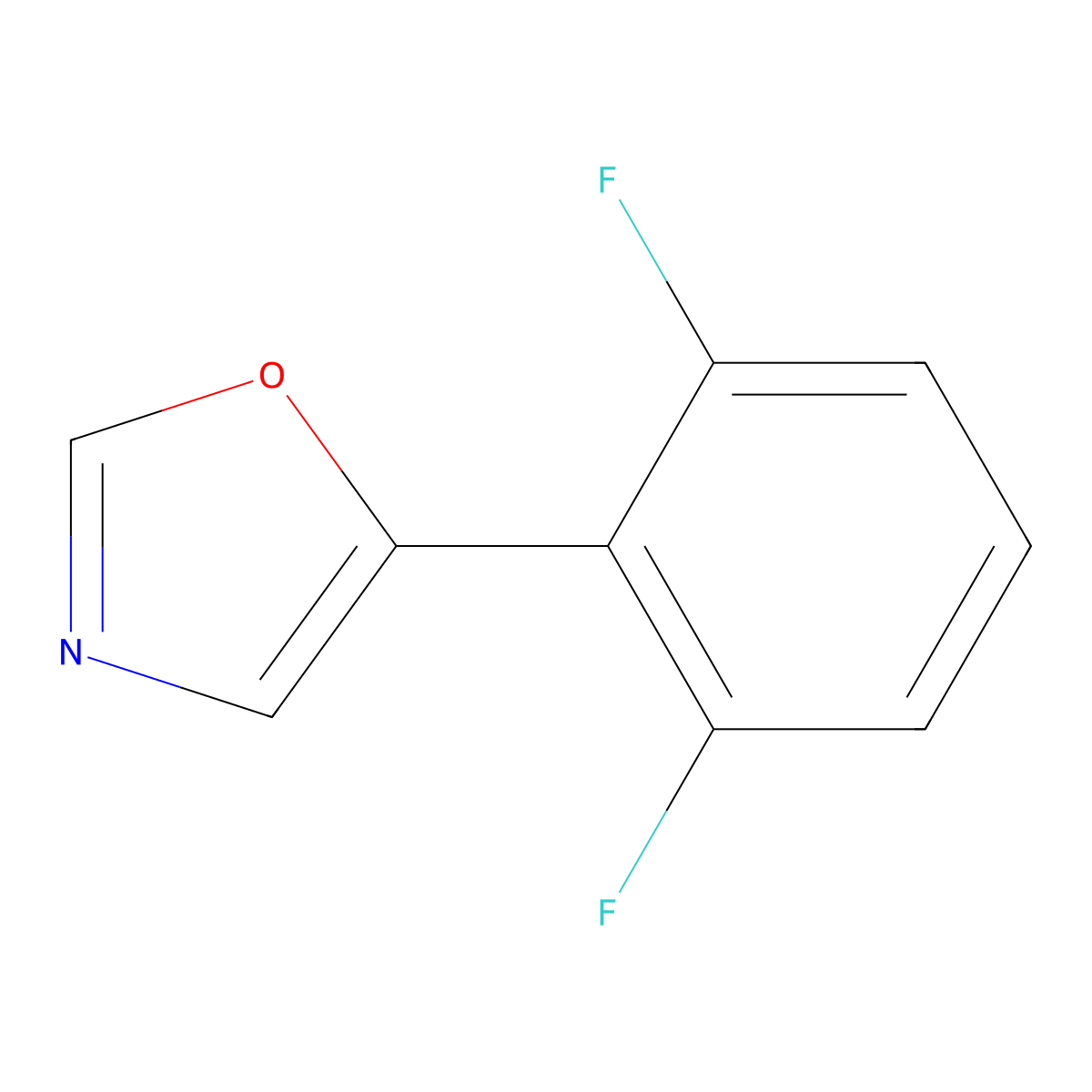 5-(2,6-Difluorophenyl)-1,3-oxazole molecular structure, CAS 2001301-55-7