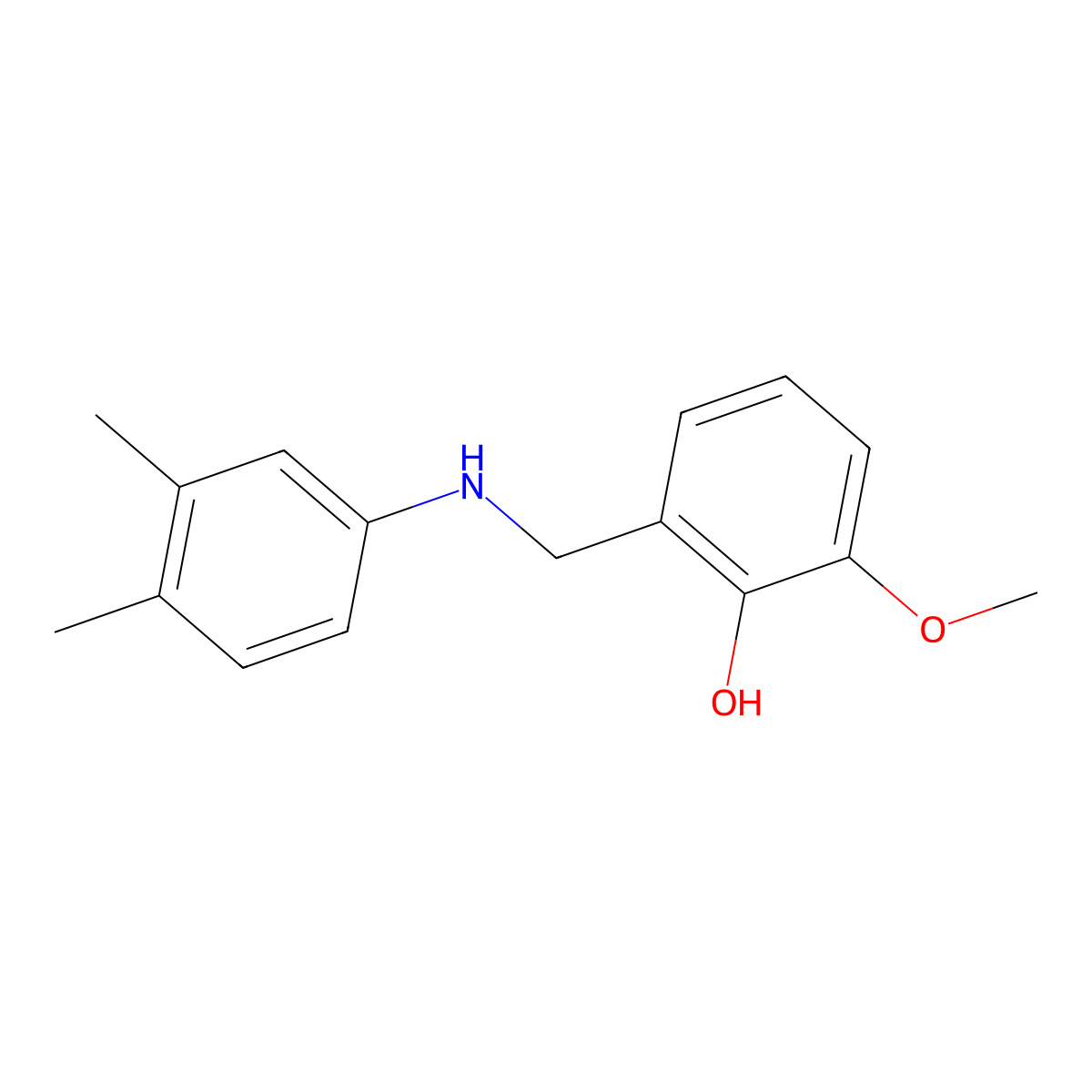 2-{[(3,4-Dimethylphenyl)amino]methyl}-6-methoxyphenol molecular structure, CAS 200131-19-7