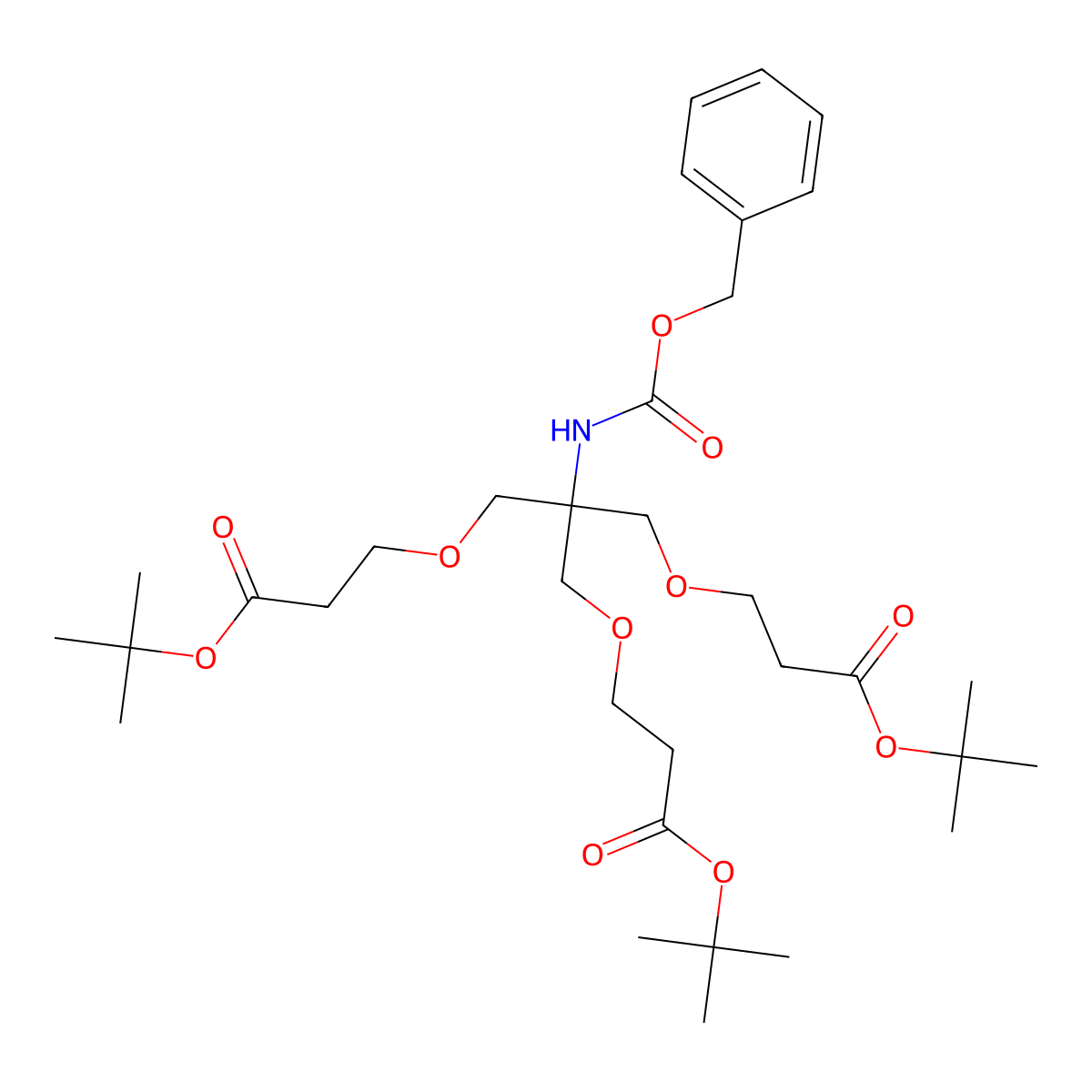 di-tert-Butyl3,3'-[[2-[[(Benzyloxy)carbonyl]amino]-2-[[3-(tert-butoxy)-3-oxopropoxy]methyl]propane-1,3-diyl]bis(oxy)]dipropanoate molecular structure, CAS 200133-20-6
